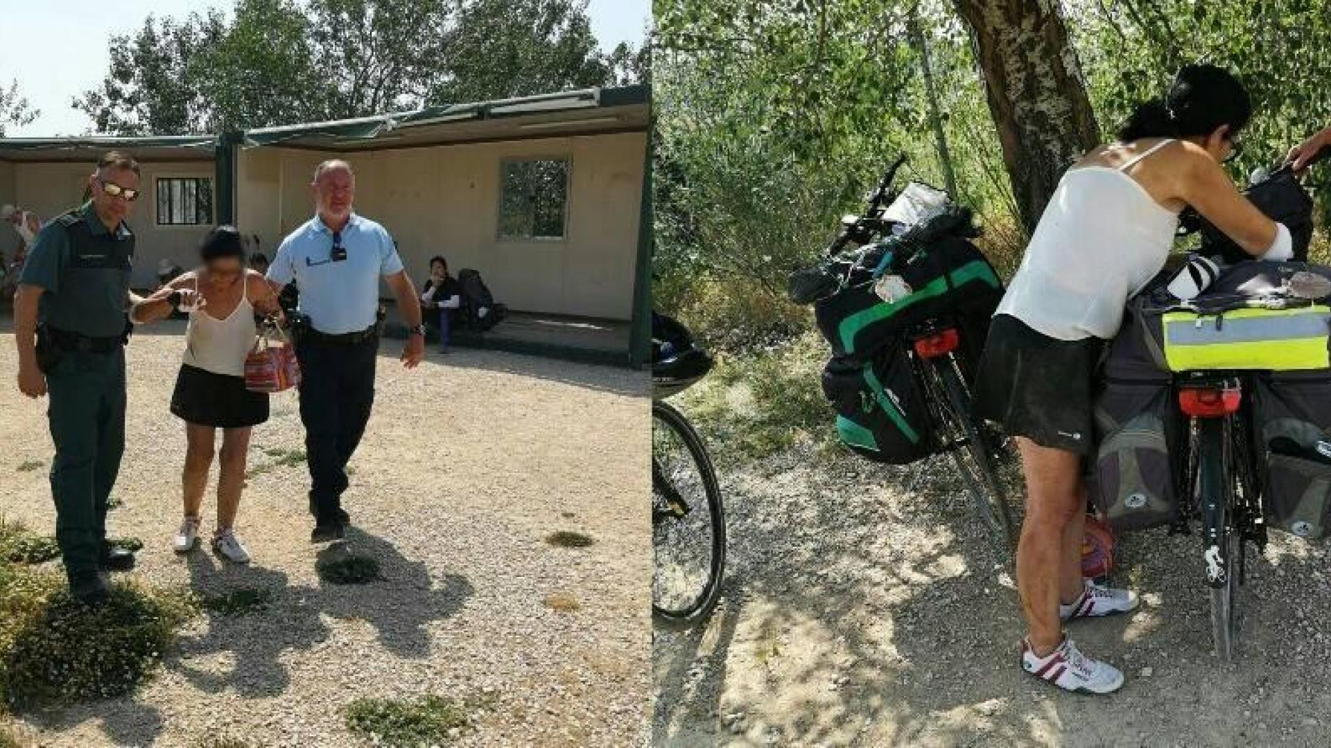 Una peregrina francesa sufre una caída en bicicleta entre Estella y Los Arcos