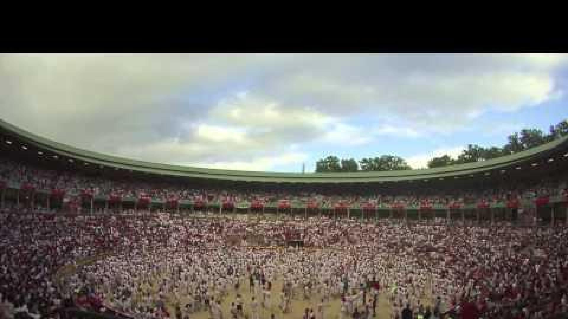 'Time-lapse' de la Plaza de Toros en el encierro