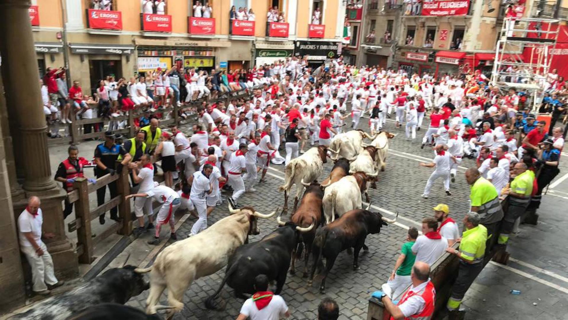 Segundo encierro de San Fermín 2009.