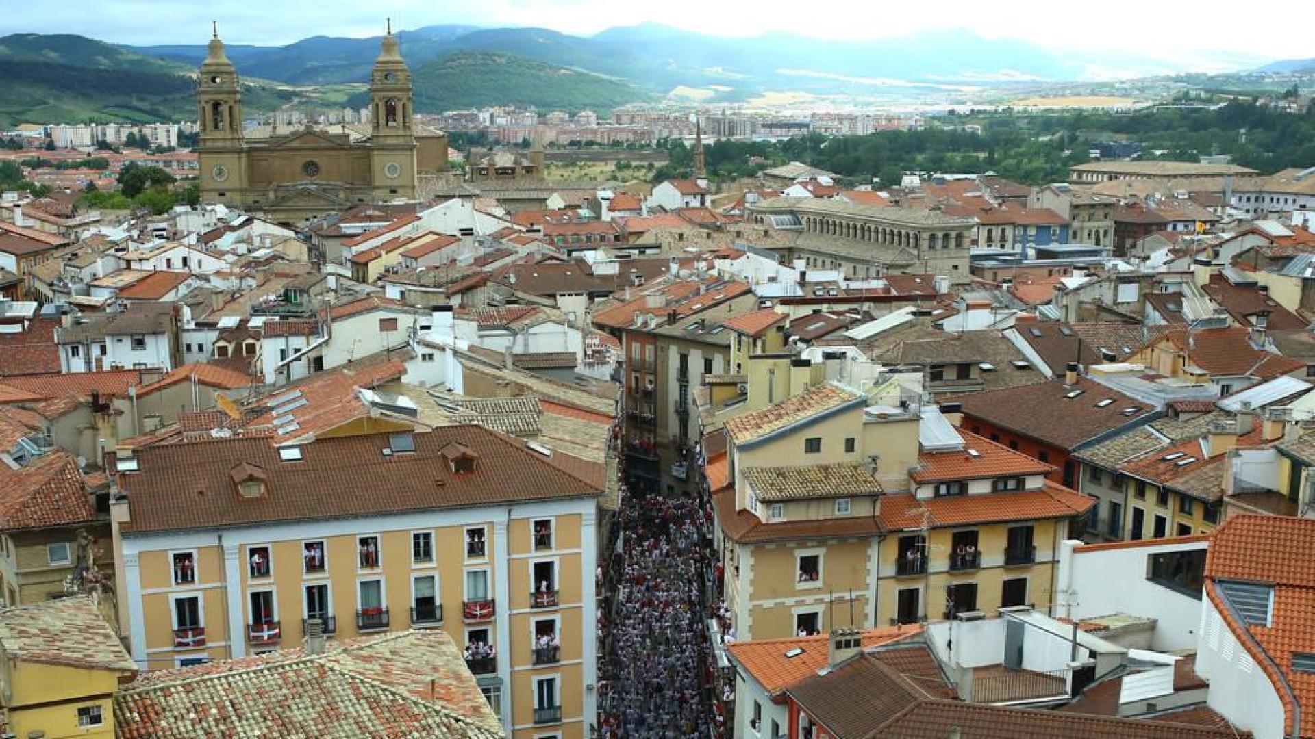 Tramo Ayuntamiento desde la Torre del Gallico de San Cernin.