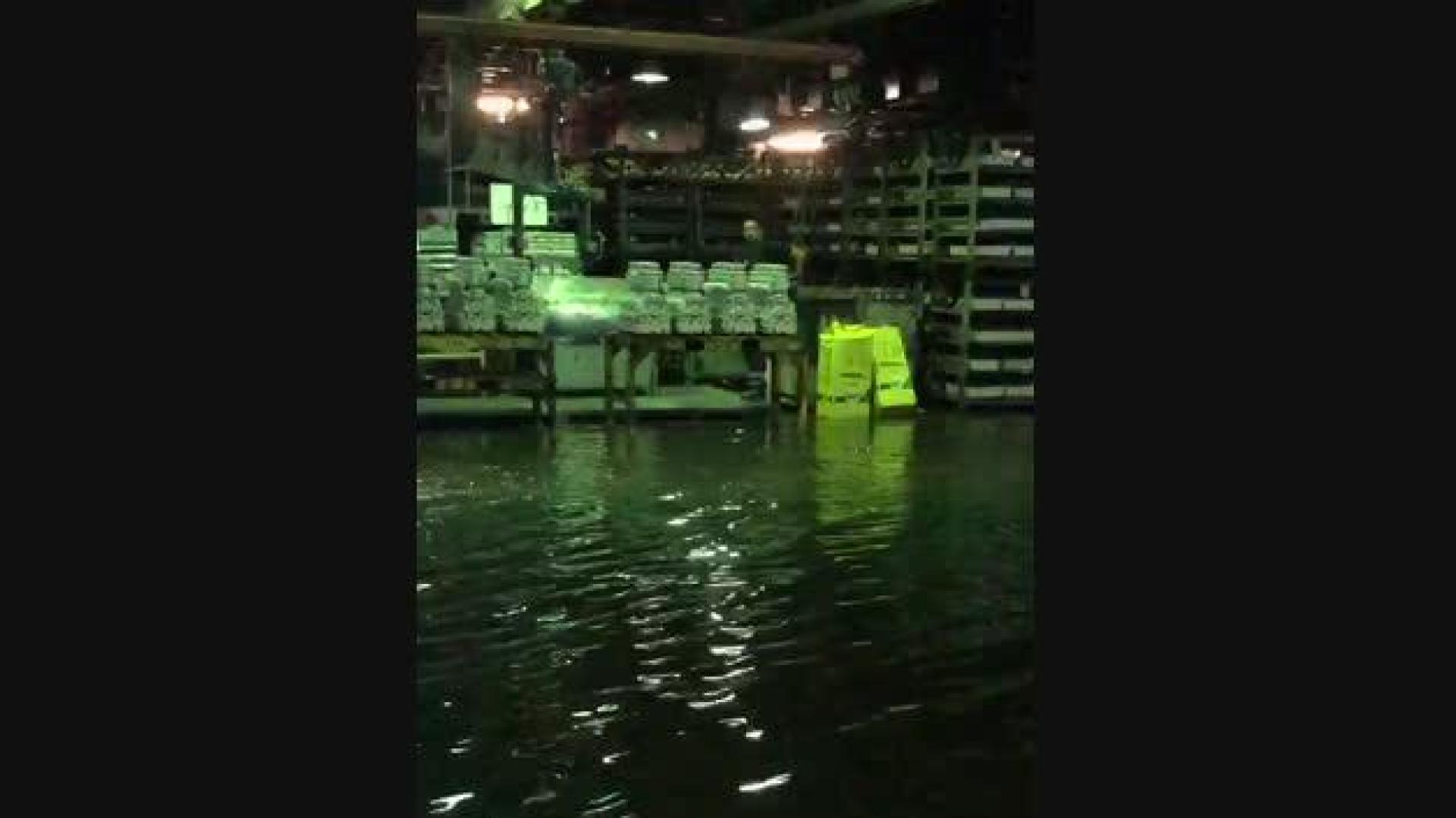 Inundado el interior de la fábrica Fagor Ederlan en Tafalla