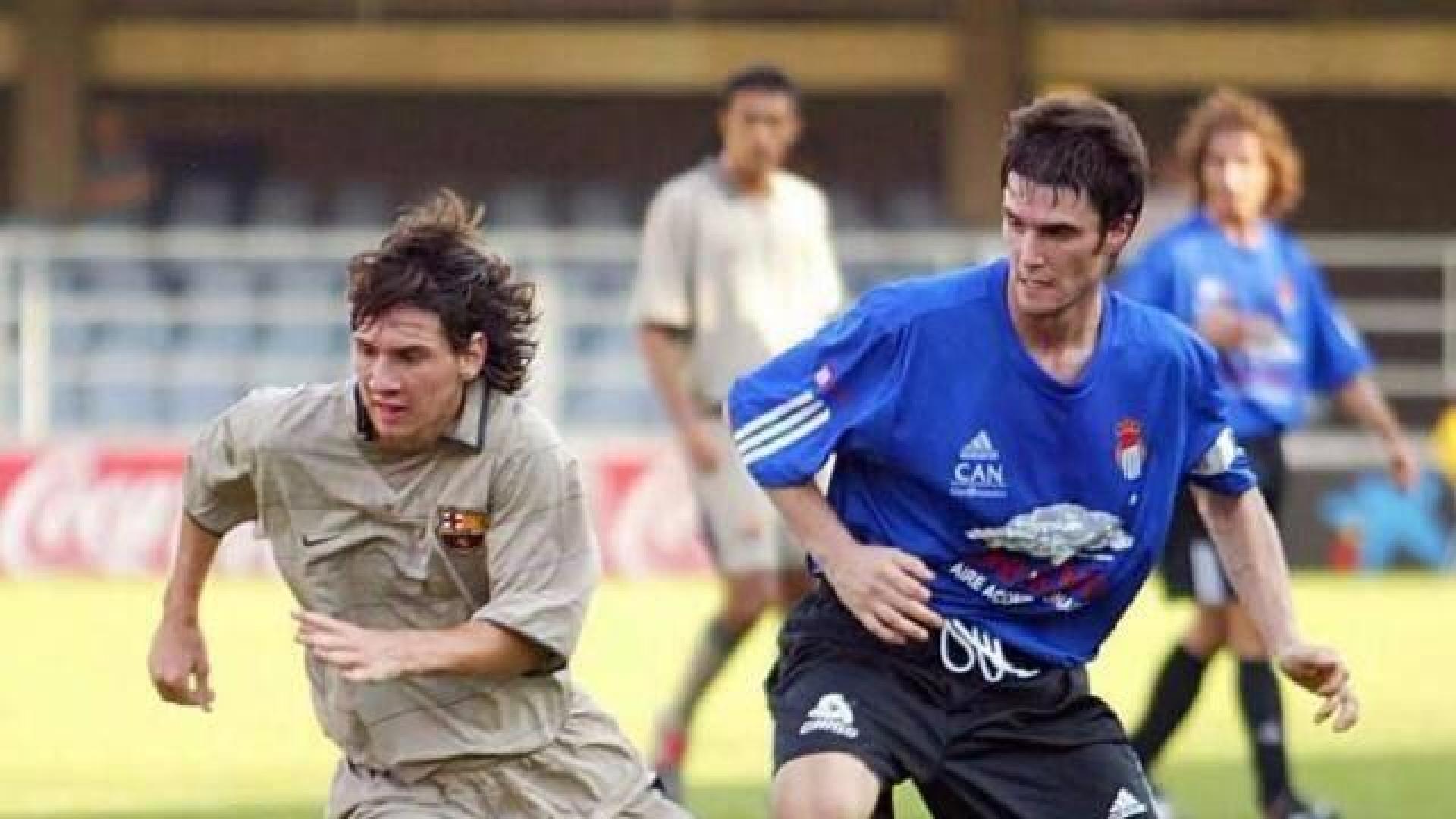 La primera expulsión de Messi fue en Tafalla