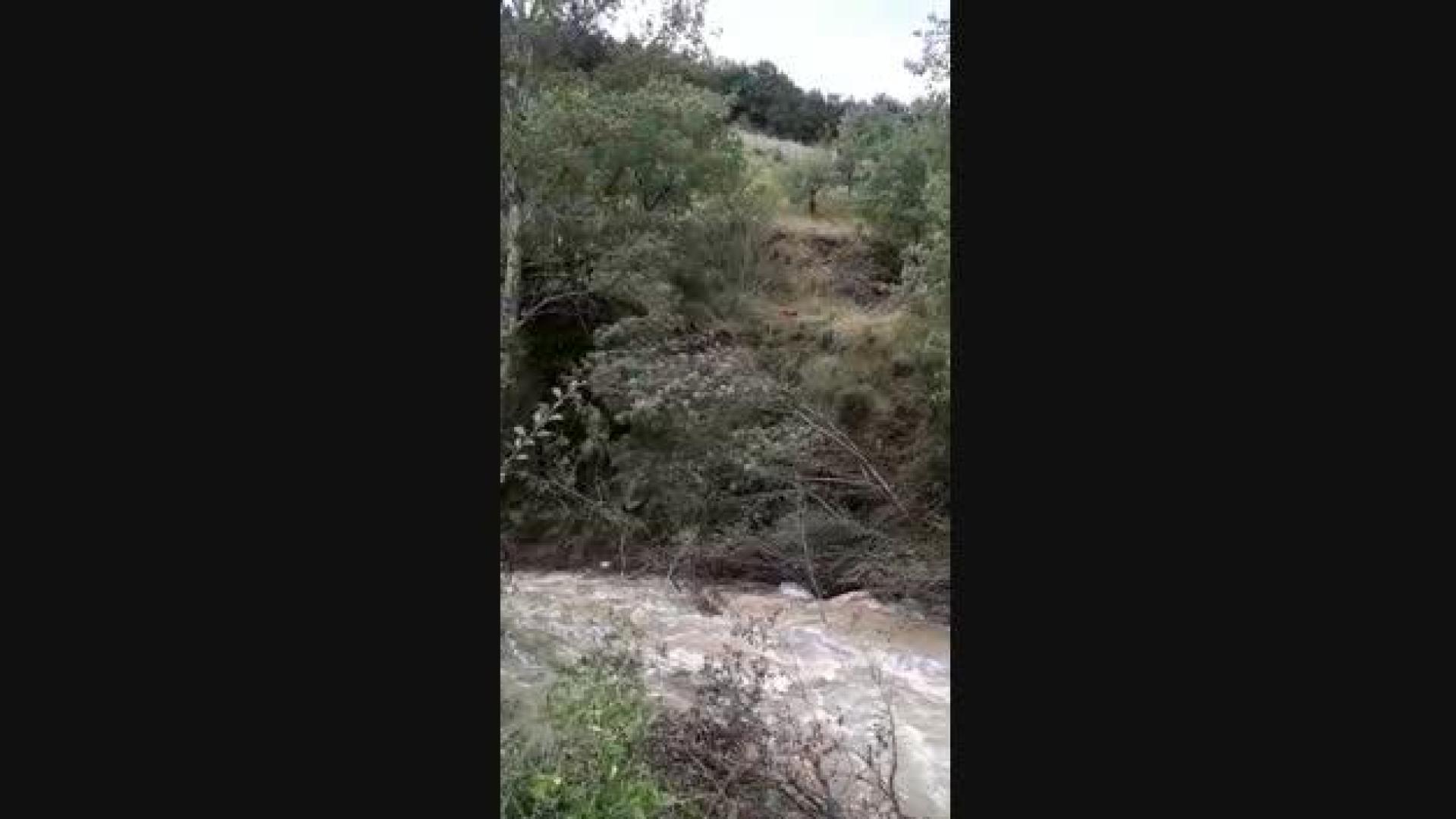 Rescate del fallecido por las inundaciones en Navarra