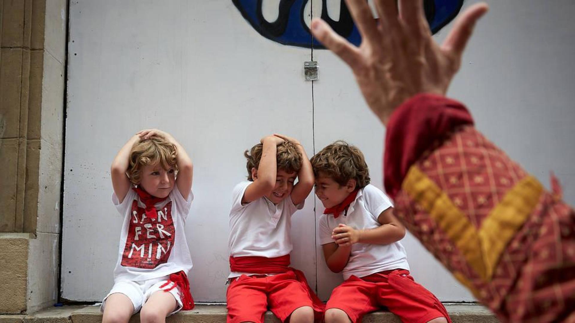 Fotos del recorrido de los gigantes y cabezudos de Pamplona del día 9 de julio de San Fermín 2019