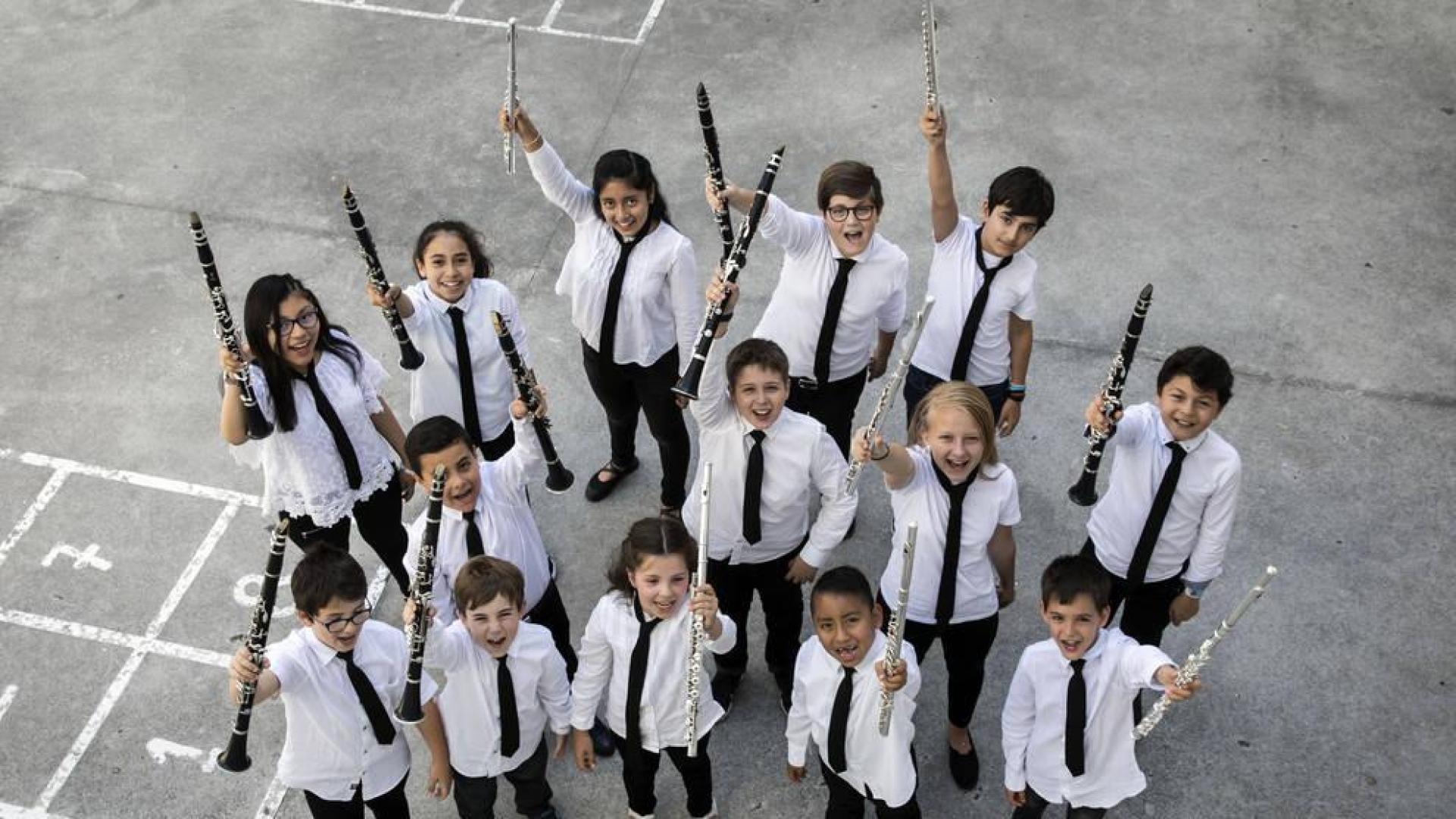 Con el viento a favor de La Pamplonesa, en el colegio Vázquez de Mella