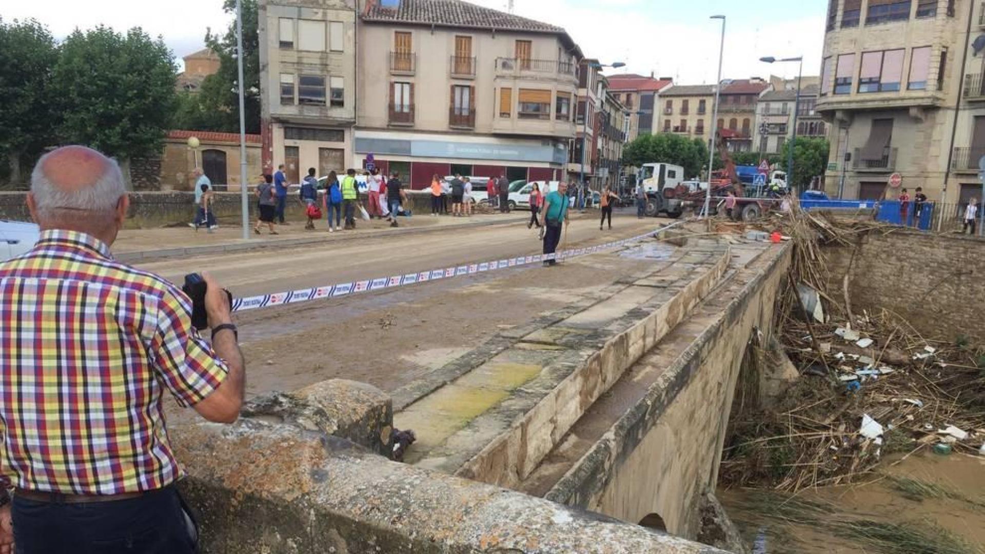 Fotos de las inundaciones en Olite y Tafalla