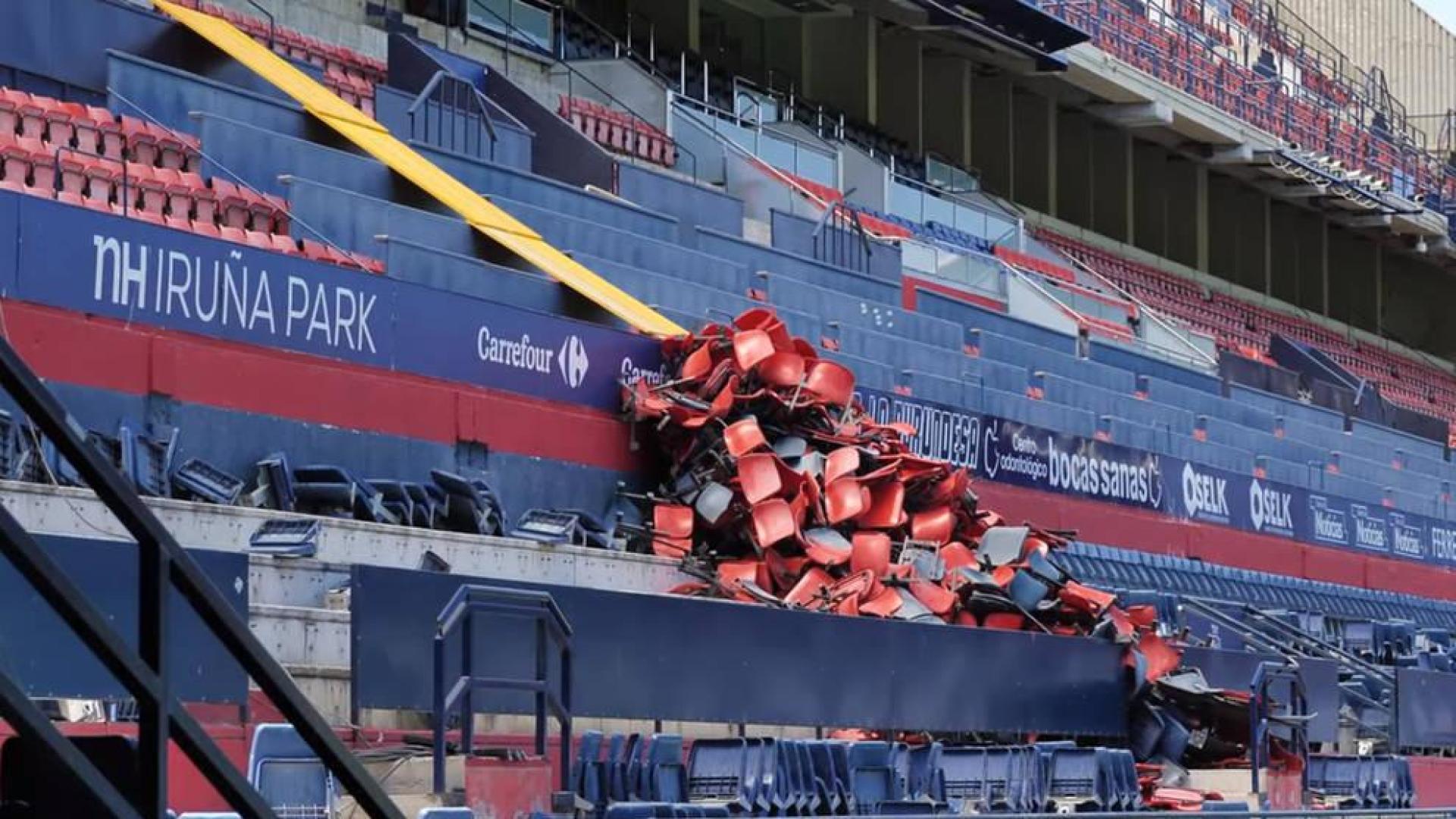 Así avanzan las obras de reforma del estadio de El Sadar