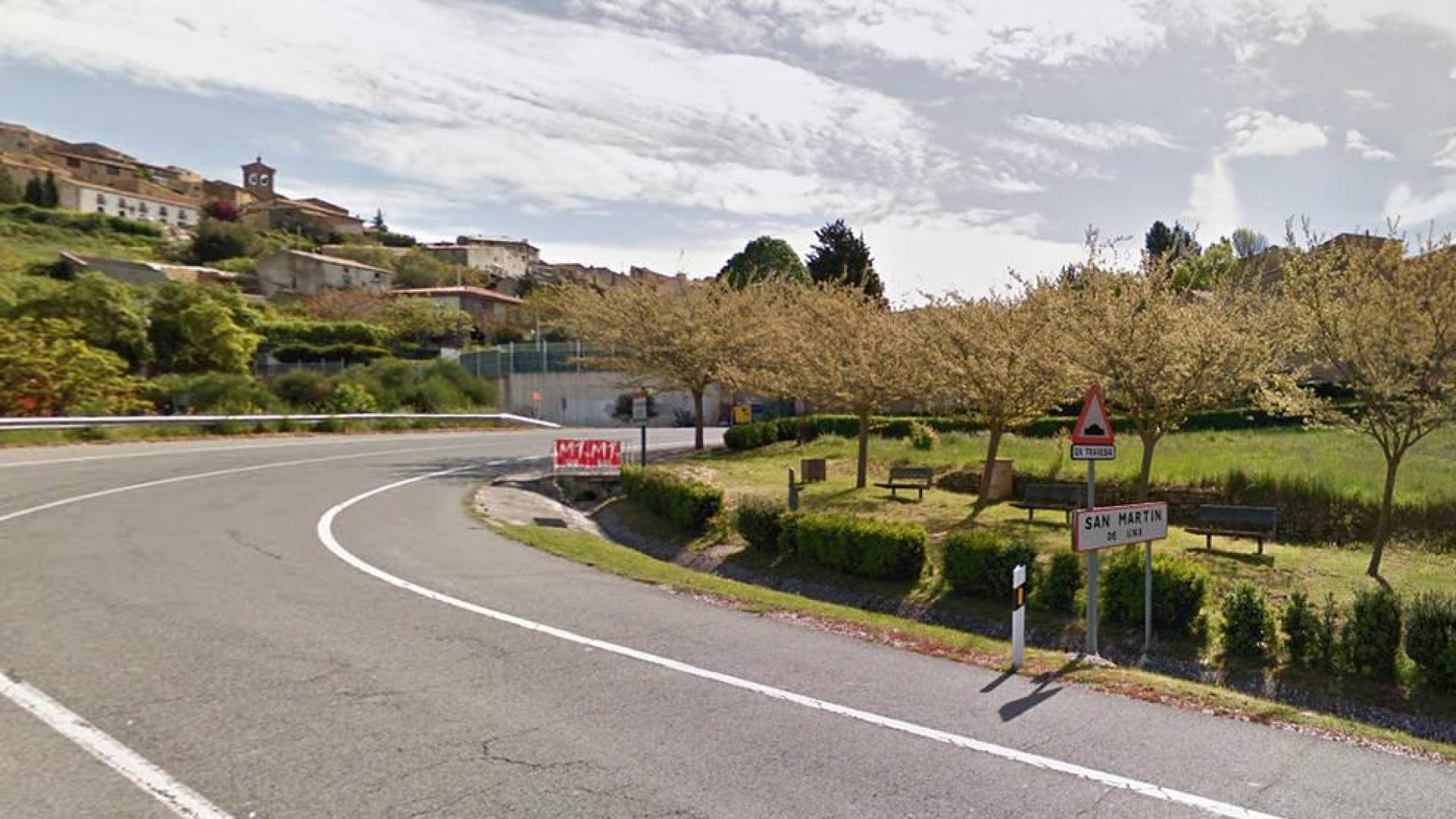 Herido grave un ciclista tras sufrir una caída en San Martín de Unx