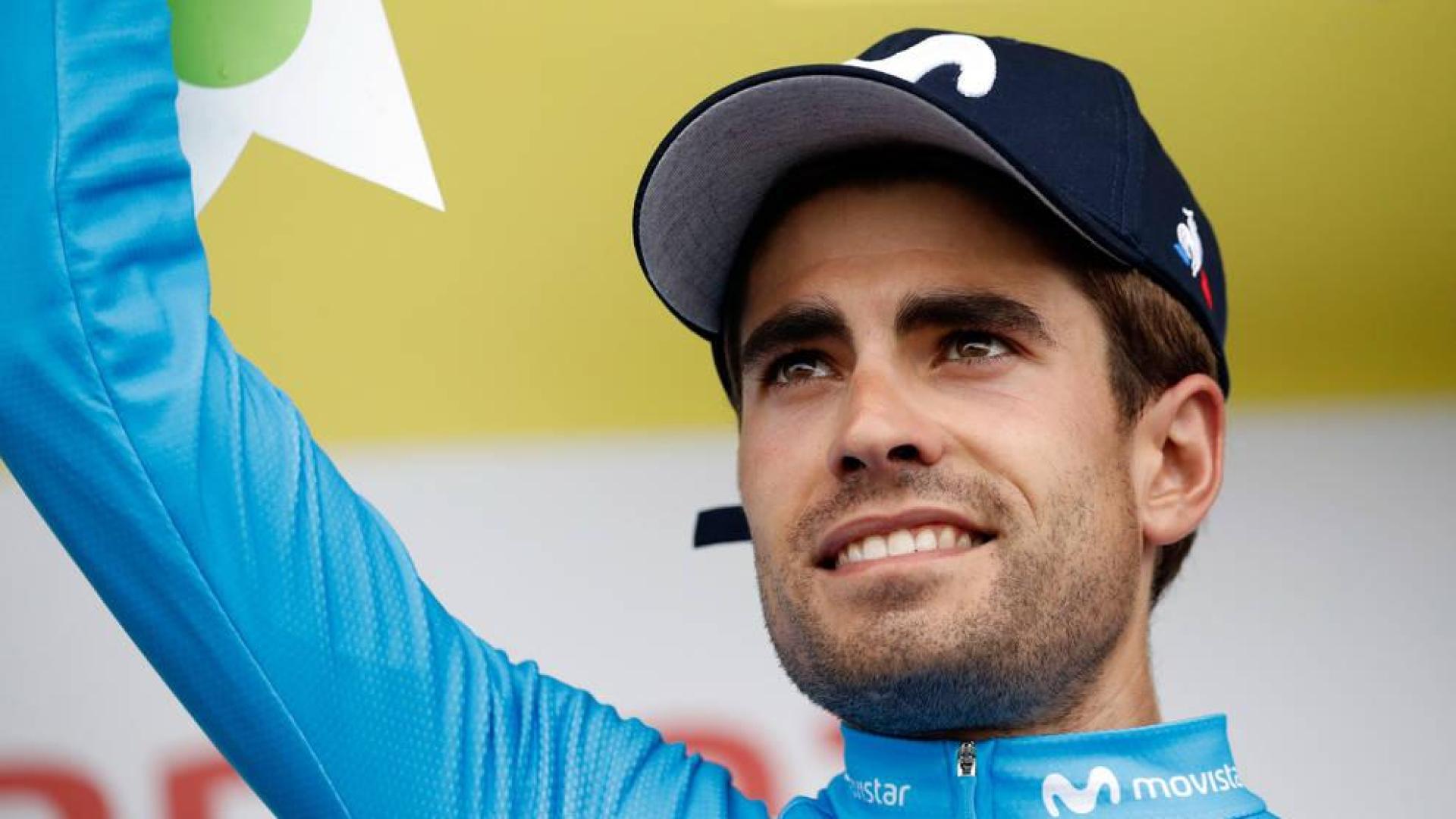 Landa celebra el Premio a la Competitividad en la etapa de Foix Prats d'Albis.