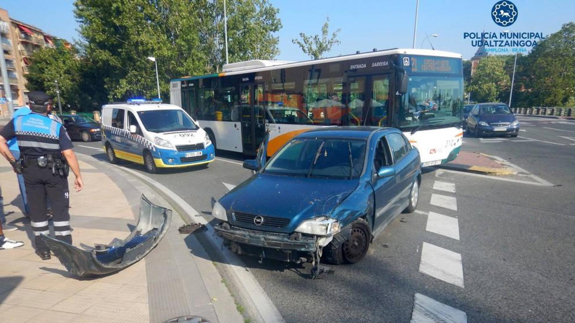 Lugar del accidente entre la calle Iturrama y Fuente del Hierro