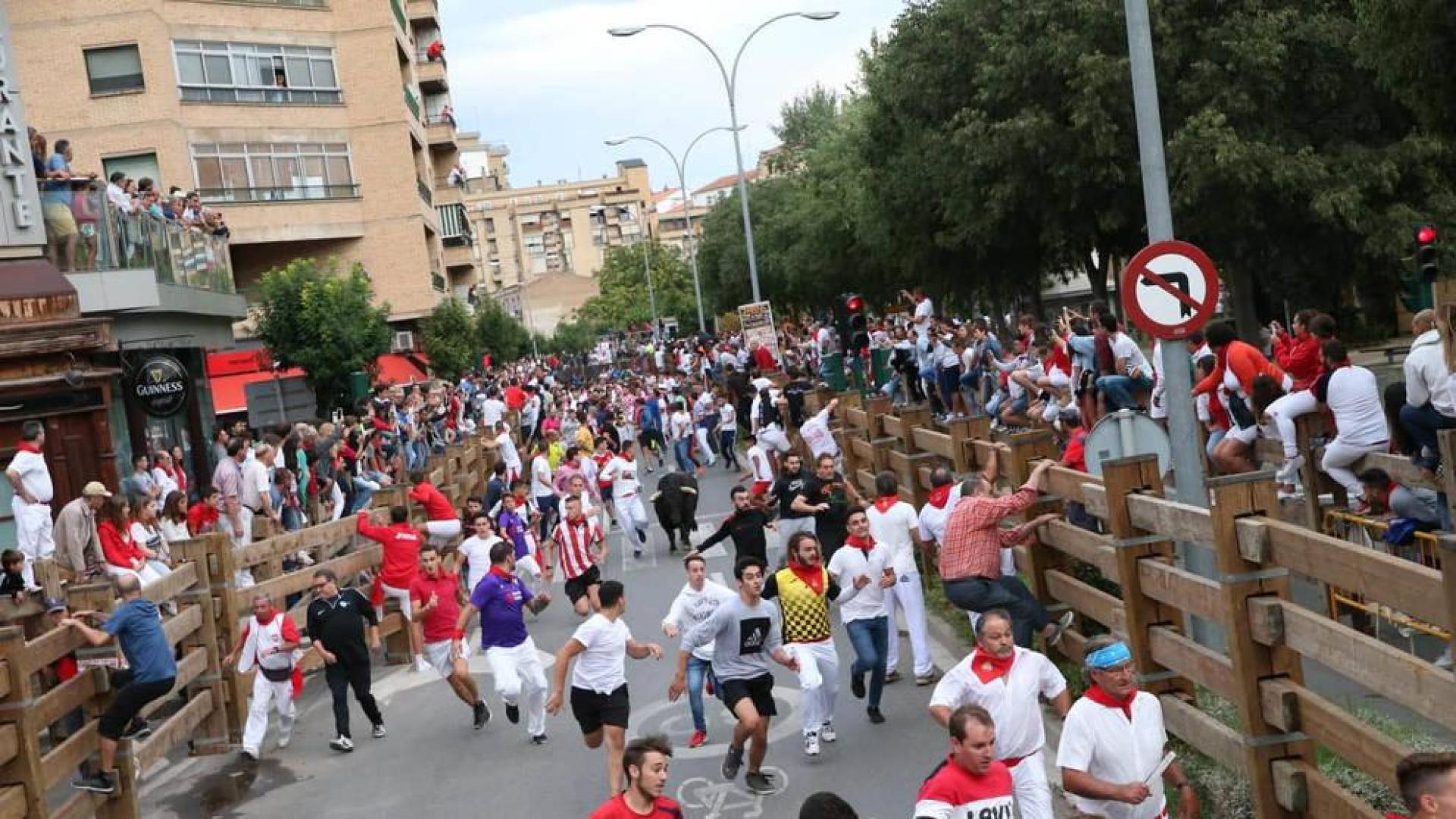 Los toros de La Palmosilla brindan peligro y velocidad en el encierro de Tudela