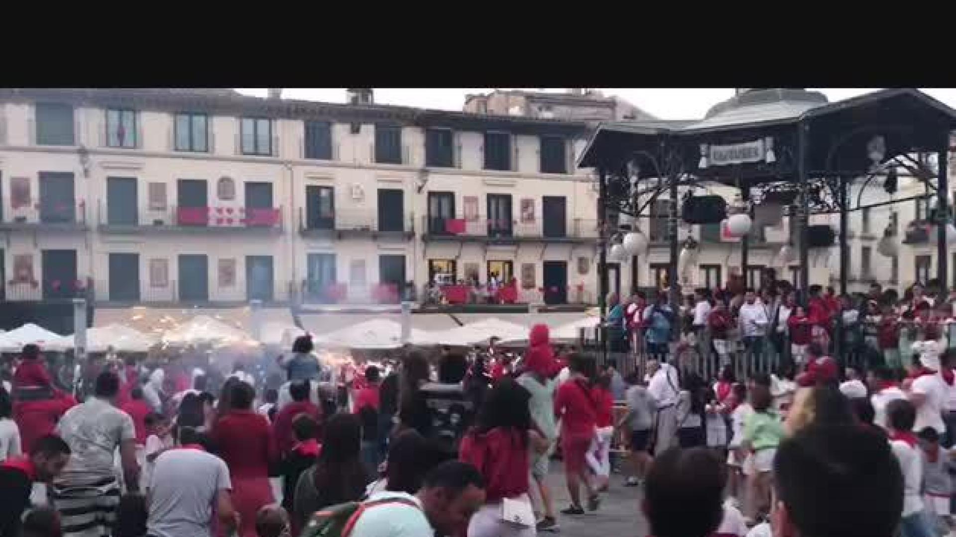 Vídeo del toro de fuego del 27 de julio de fiestas de Tudela 2019