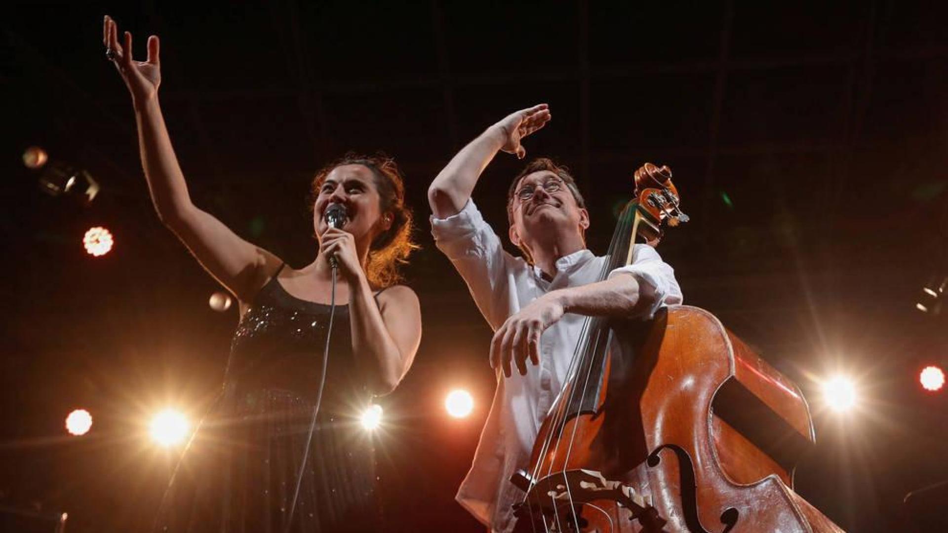 El navarro Javier Colina, en el cierre de Jazzaldia