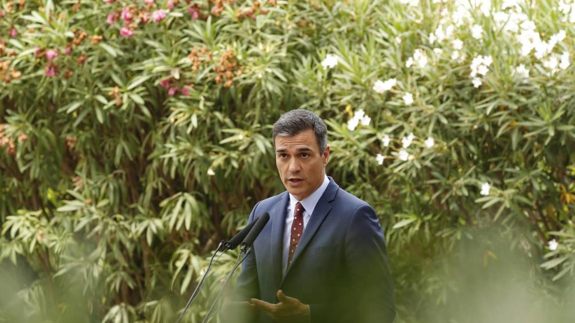 Pedro Sánchez, en Marivent, tras despachar con Felipe VI.