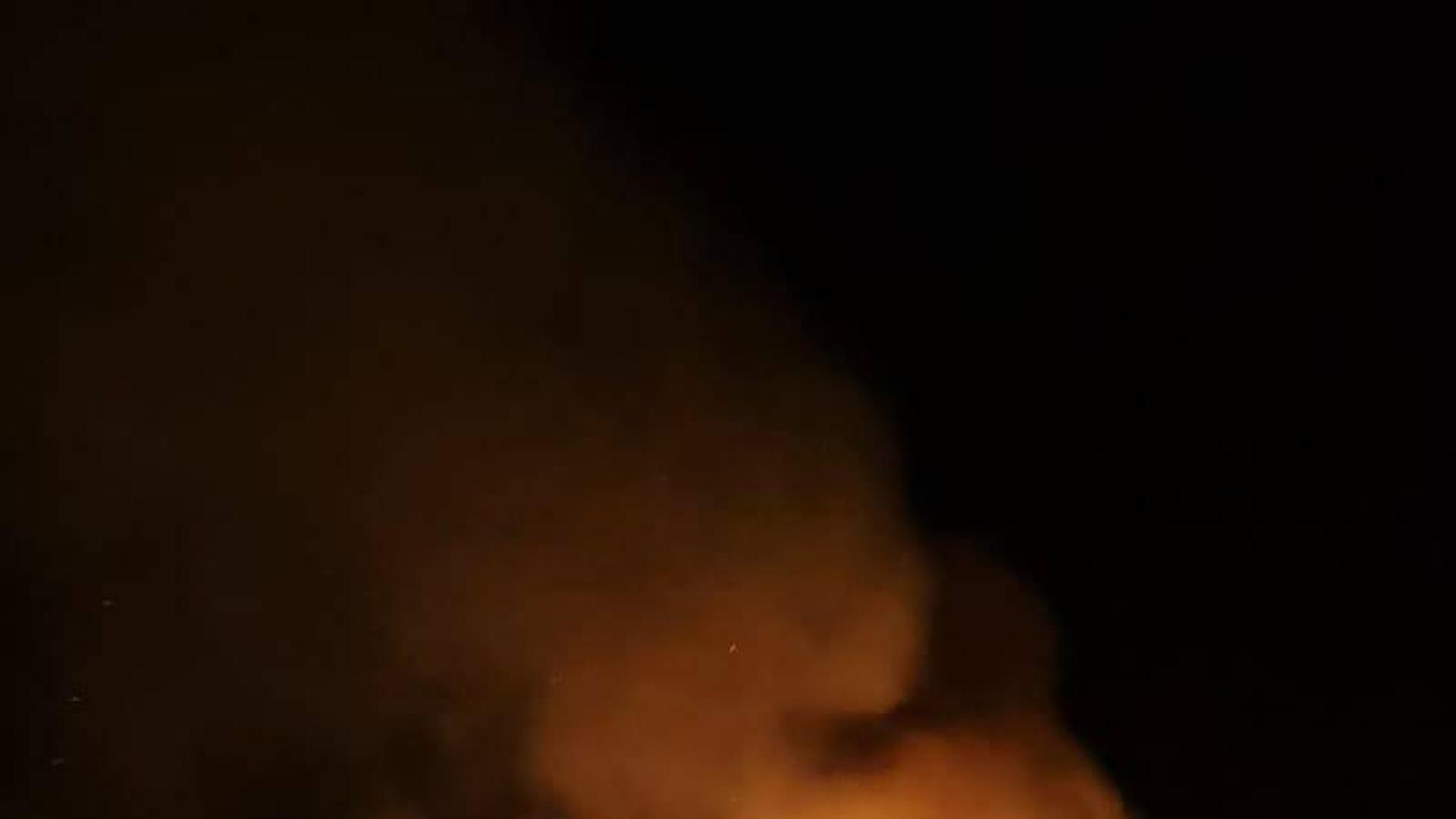 Imágenes del incendio en Funes