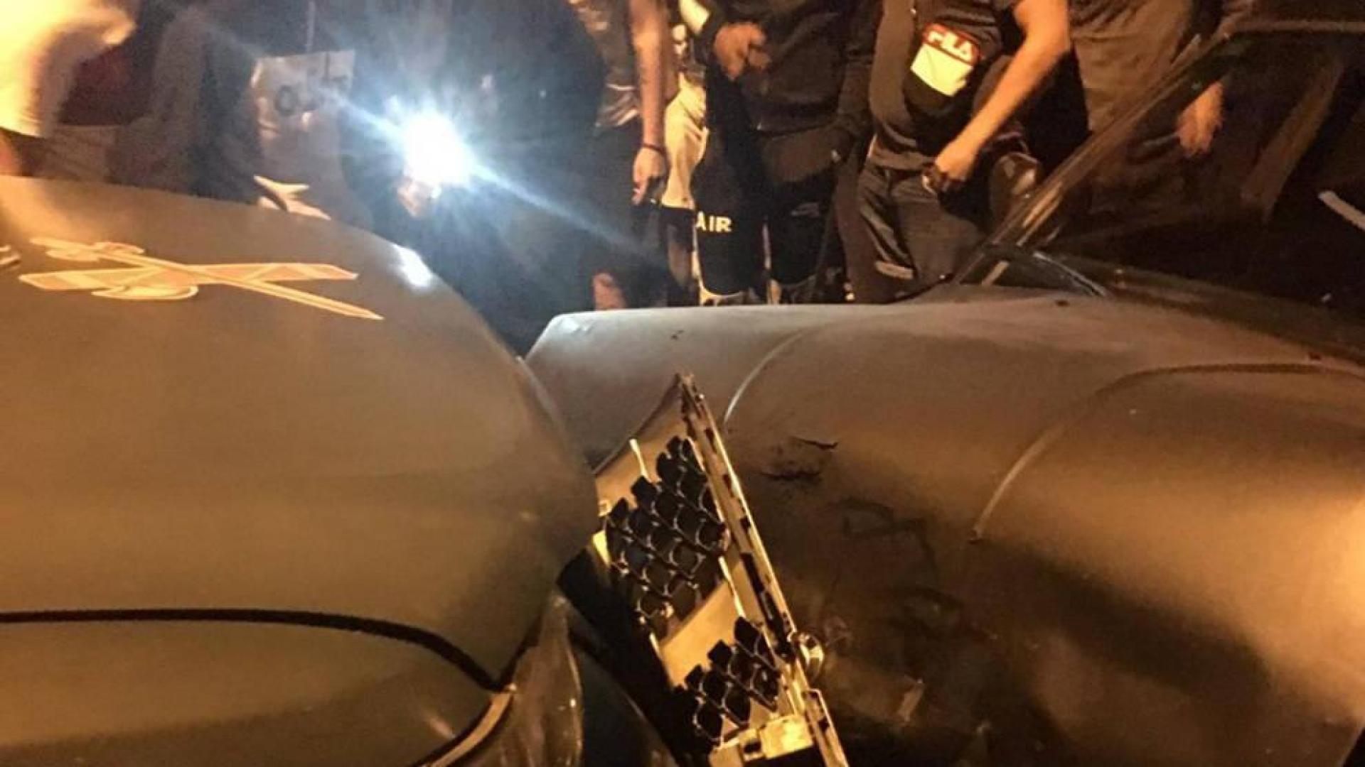Un vehículo que participaba en una carrera ilegal choca con una patrulla de la Guardia Civil