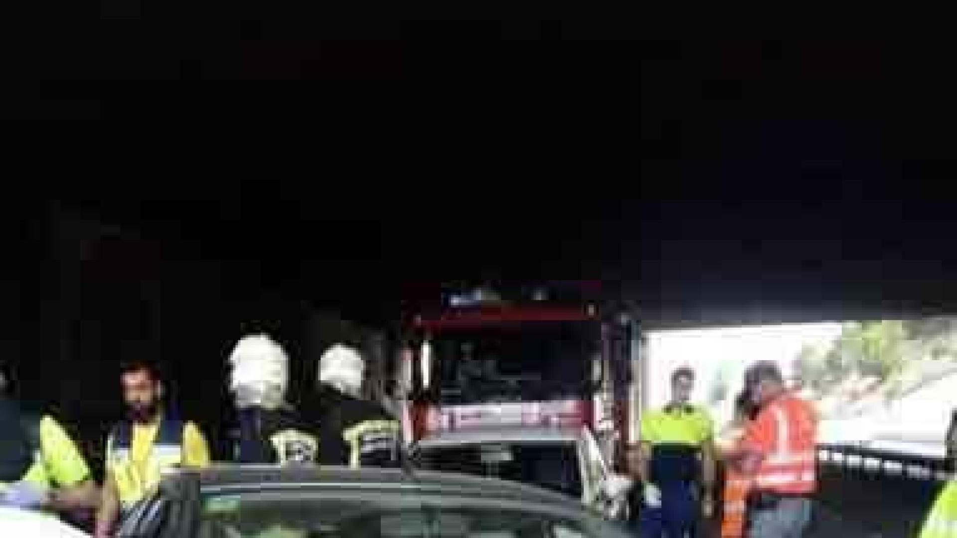 Aparatoso accidente de tráfico en Zizur sin heridos