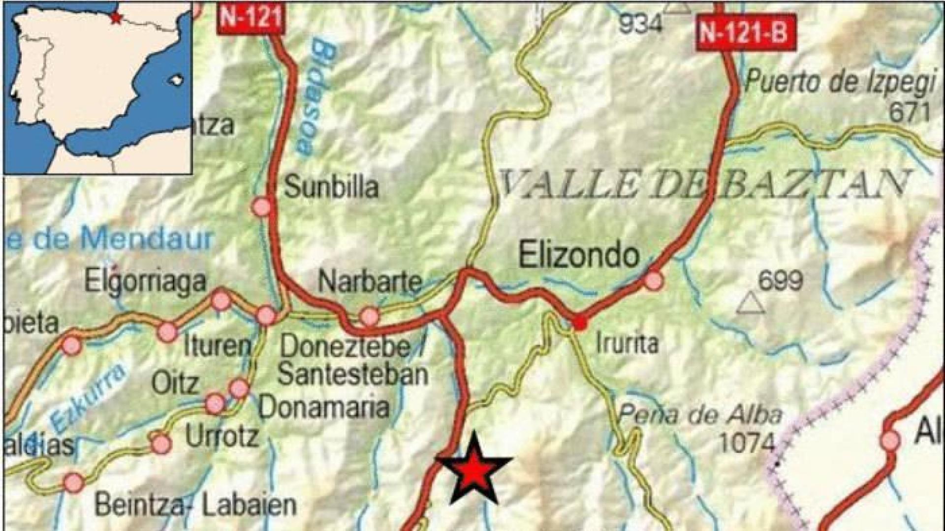 Registrado en Bertizarana un pequeño seísmo de 2,8 grados en la escala de Richter