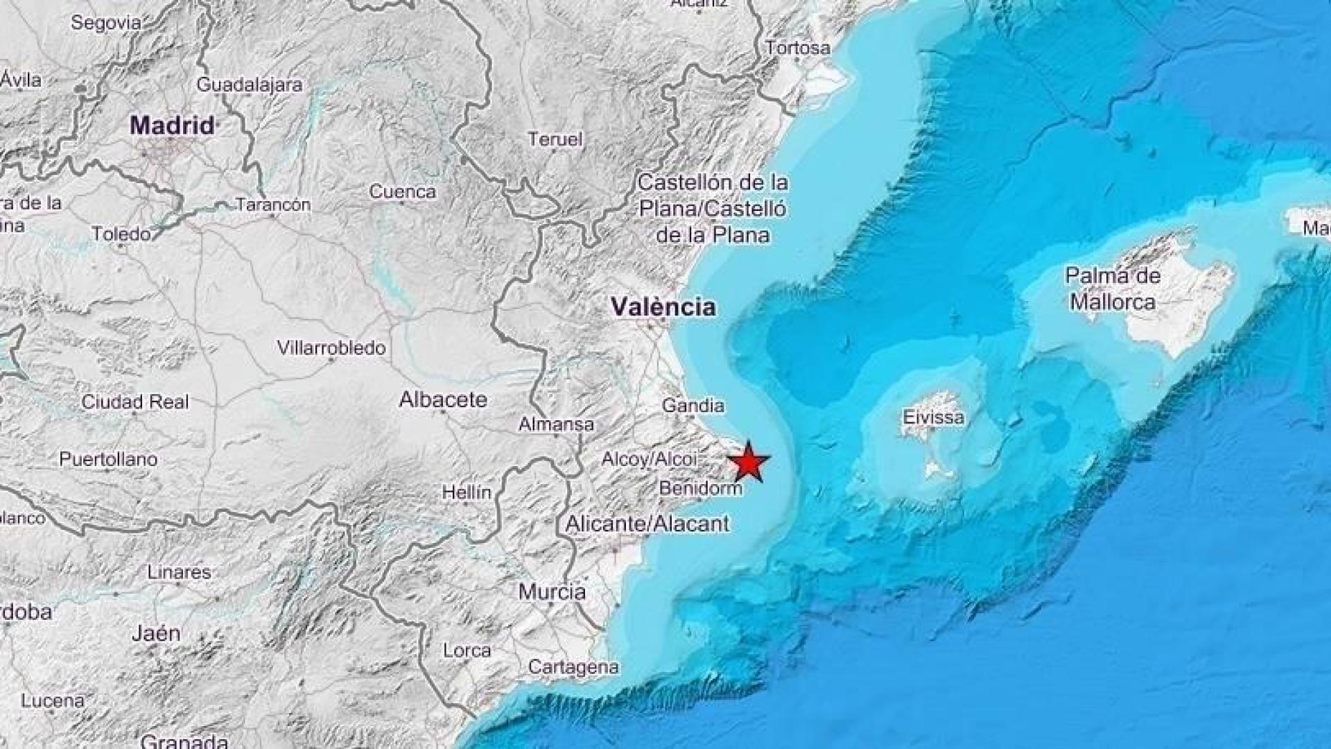 Un terremoto en Alicante hace temblar Jávea y Dánia
