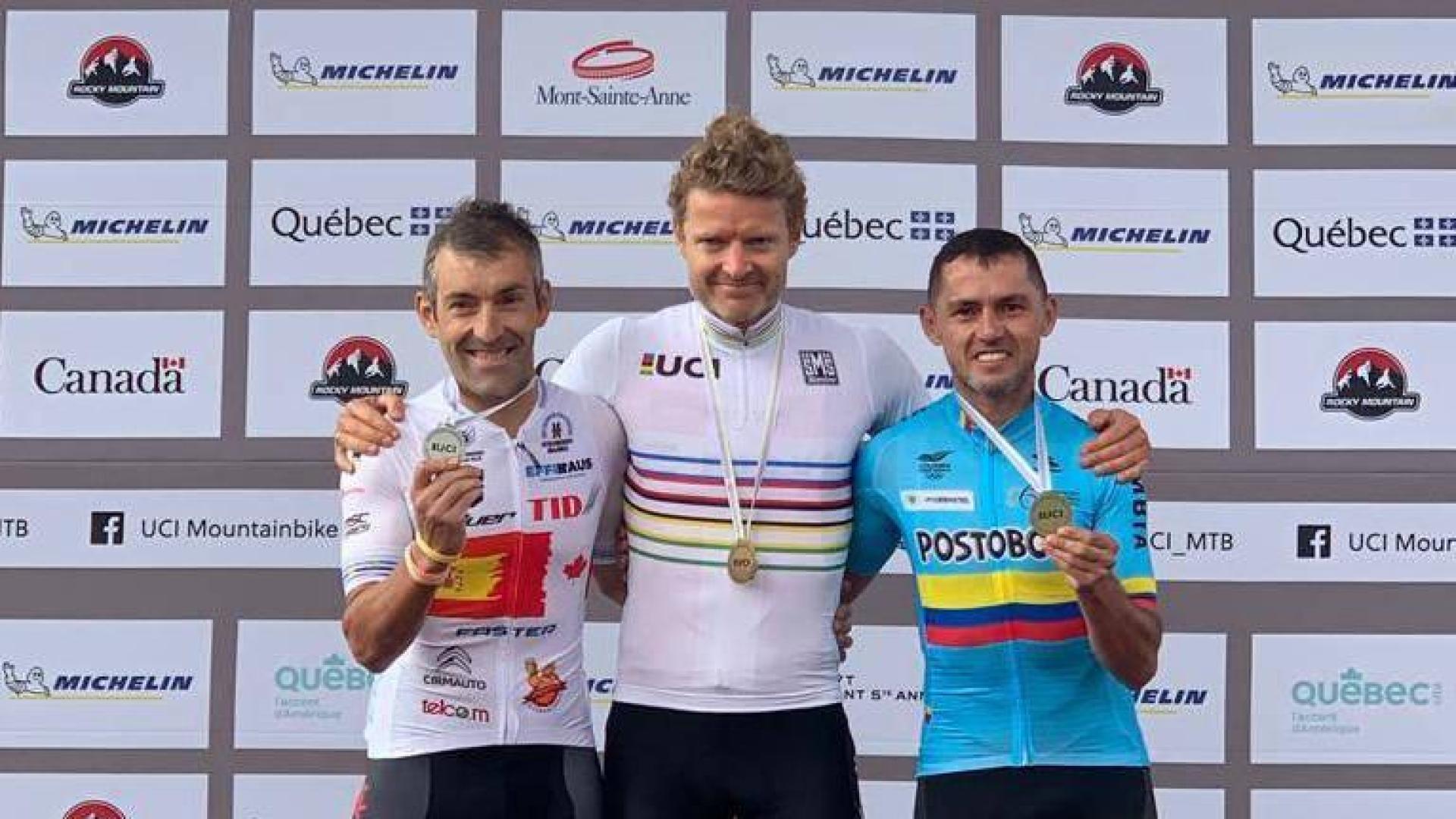 Patxi Cía, subcampeón del mundo m-40 de BTT