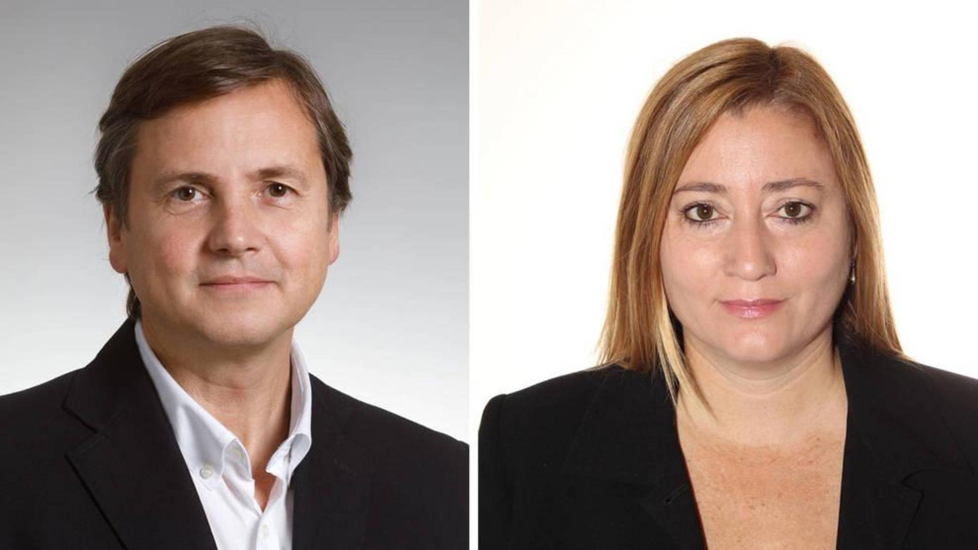 Pedro Andrés López Vera, director general de Obras Públicas e Infraestructuras, y Miriam Martón Pérez, directora gerente del SNE