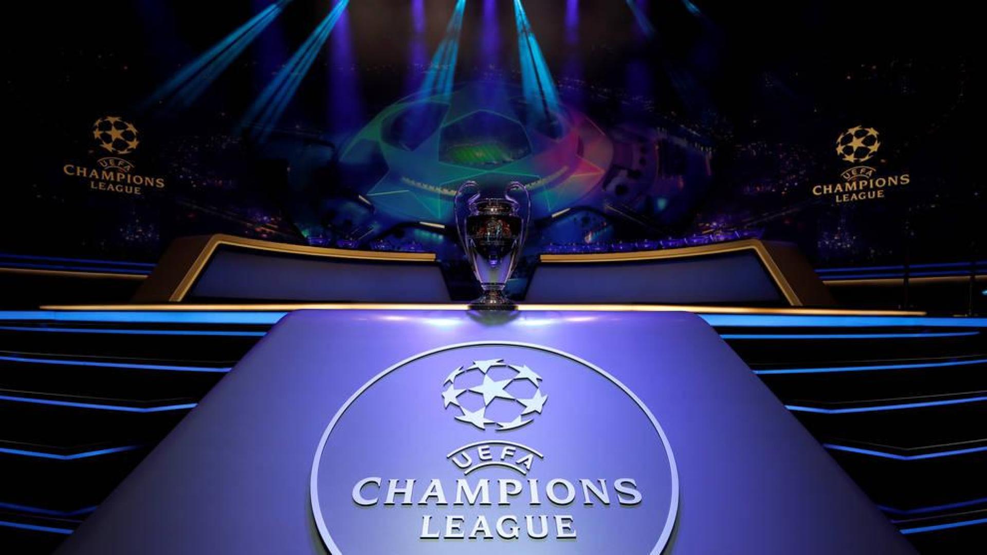 Vista general del trofeo de la Champions League