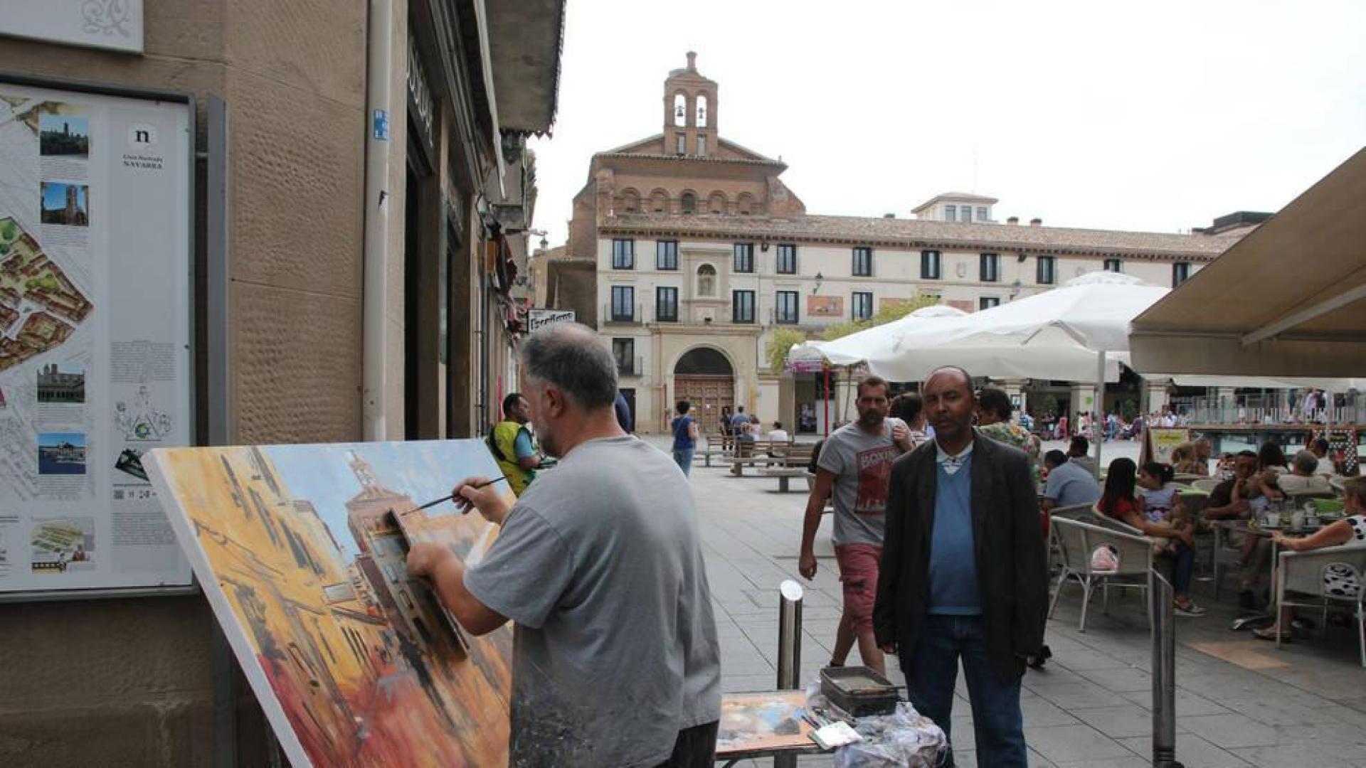 José Miguel Arranz gana el concurso de pintura al aire libre de Tudela