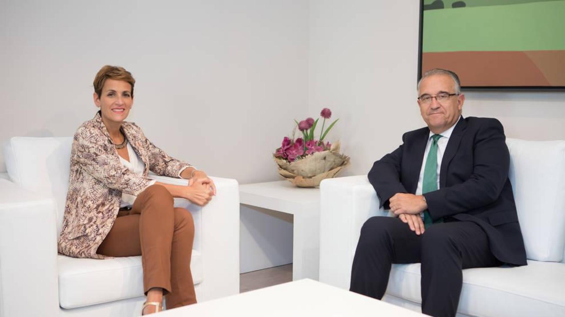 Chivite y Maya coinciden en "profundizar" la colaboración interinstitucional