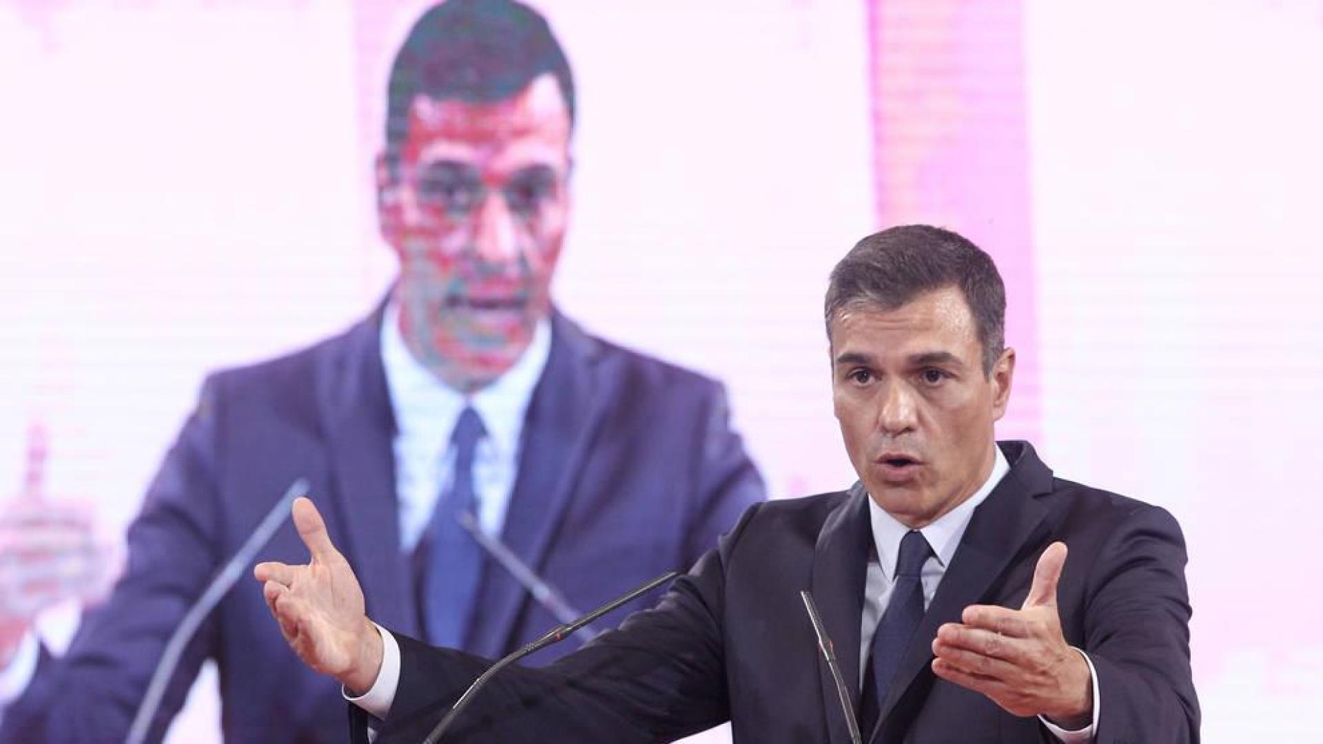 Pedro Sánchez, en la presentación de la propuesta abierta de 'Programa común progresista'.