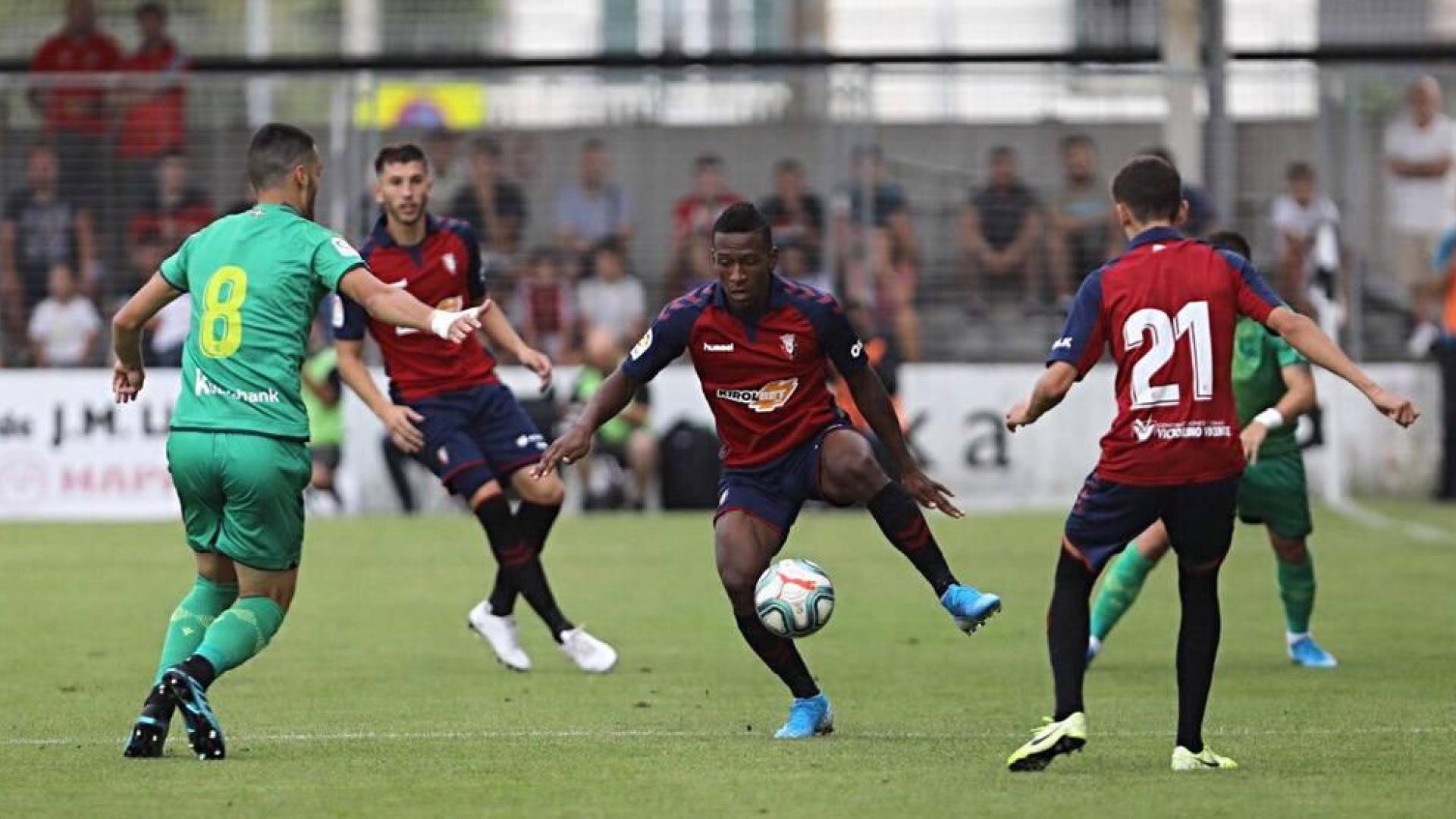 En directo: en juego el partido de Osasuna ante la Real en el último test de pretemporada