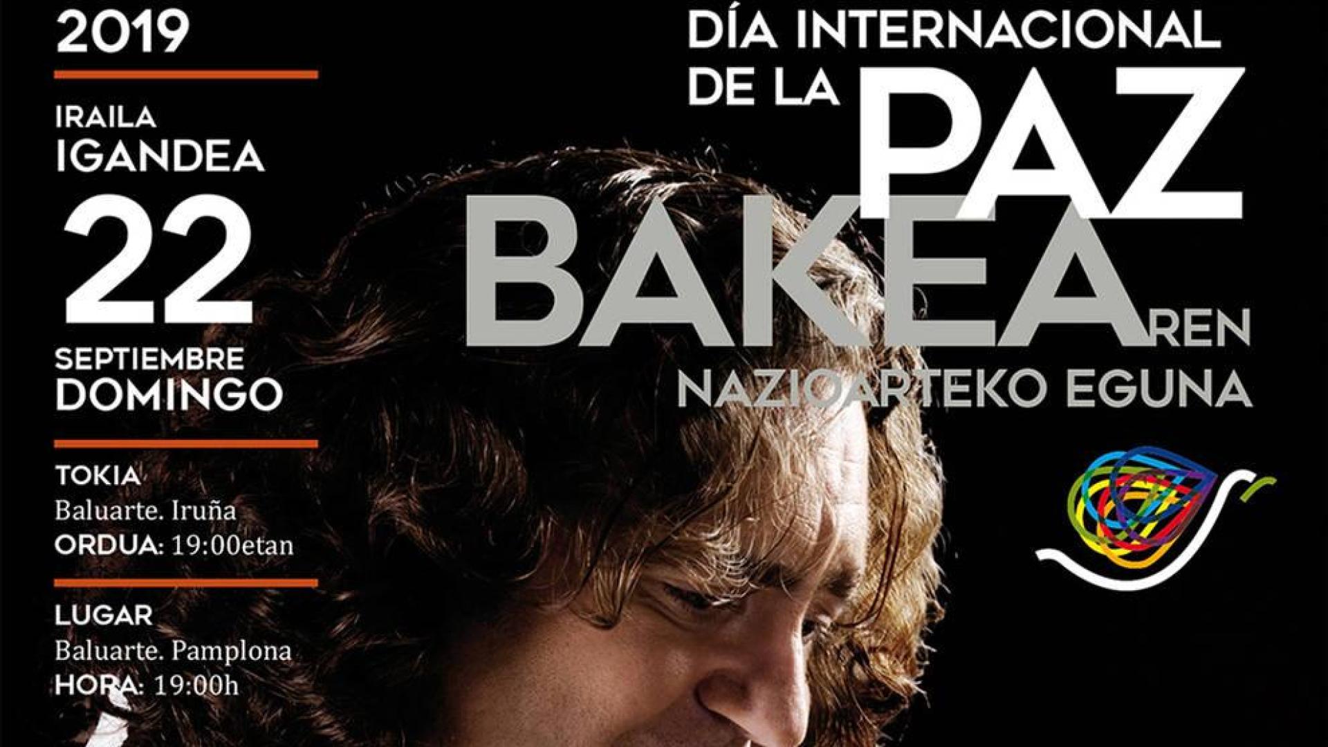 Cartel del concierto por el Día de la Paz.