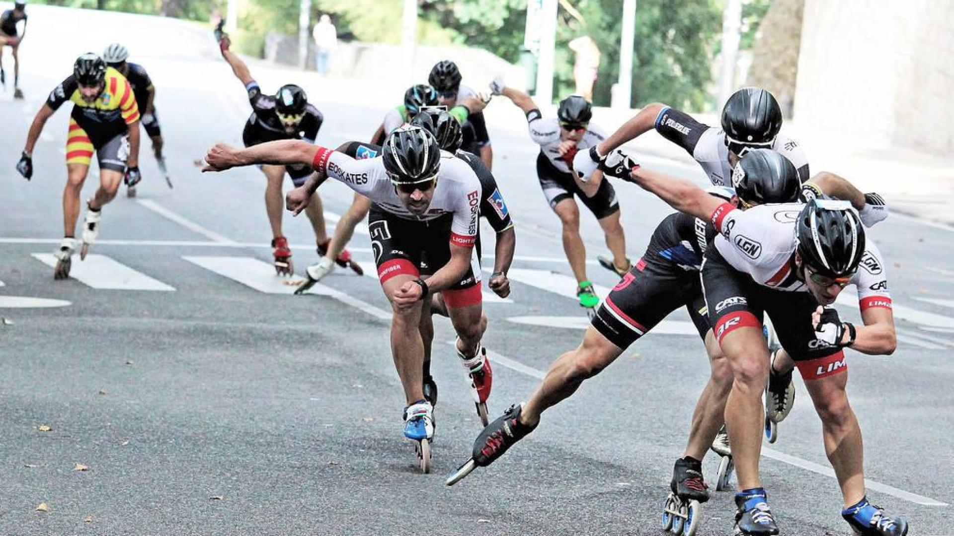 Beddiaf y Ancín repiten triunfo en la maratón de patinaje Pamplona-Puente