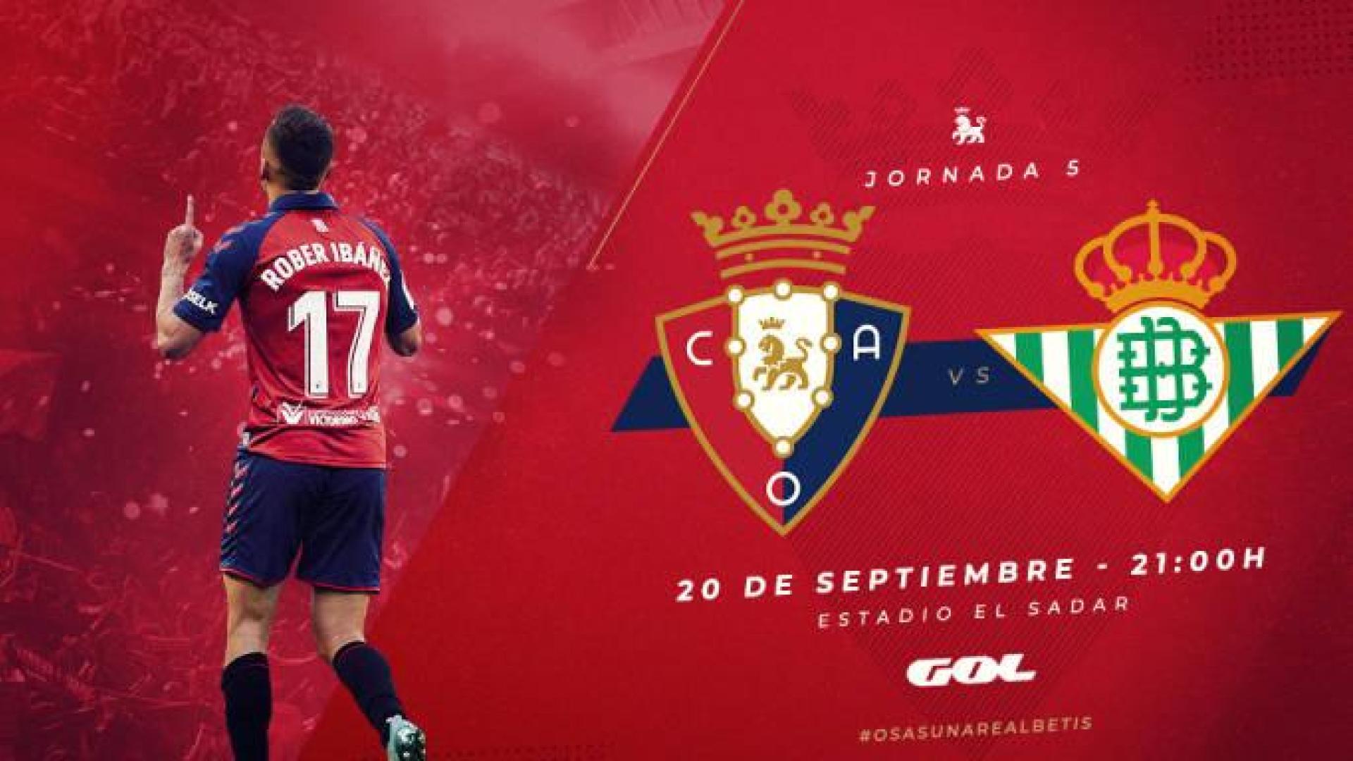 Osasuna pondrá a la venta 250 entradas para el encuentro del viernes ante el Betis