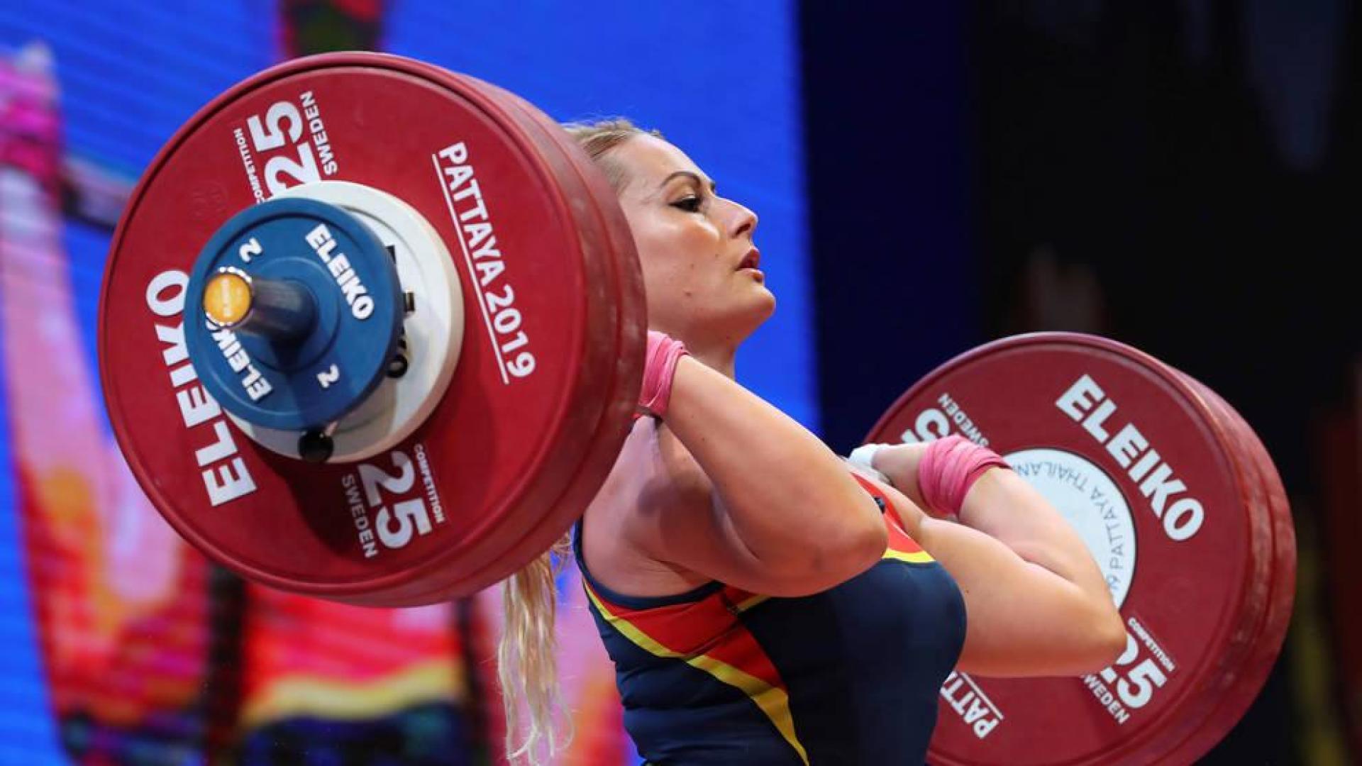 Lydia Valentín, en uno de sus intentos.