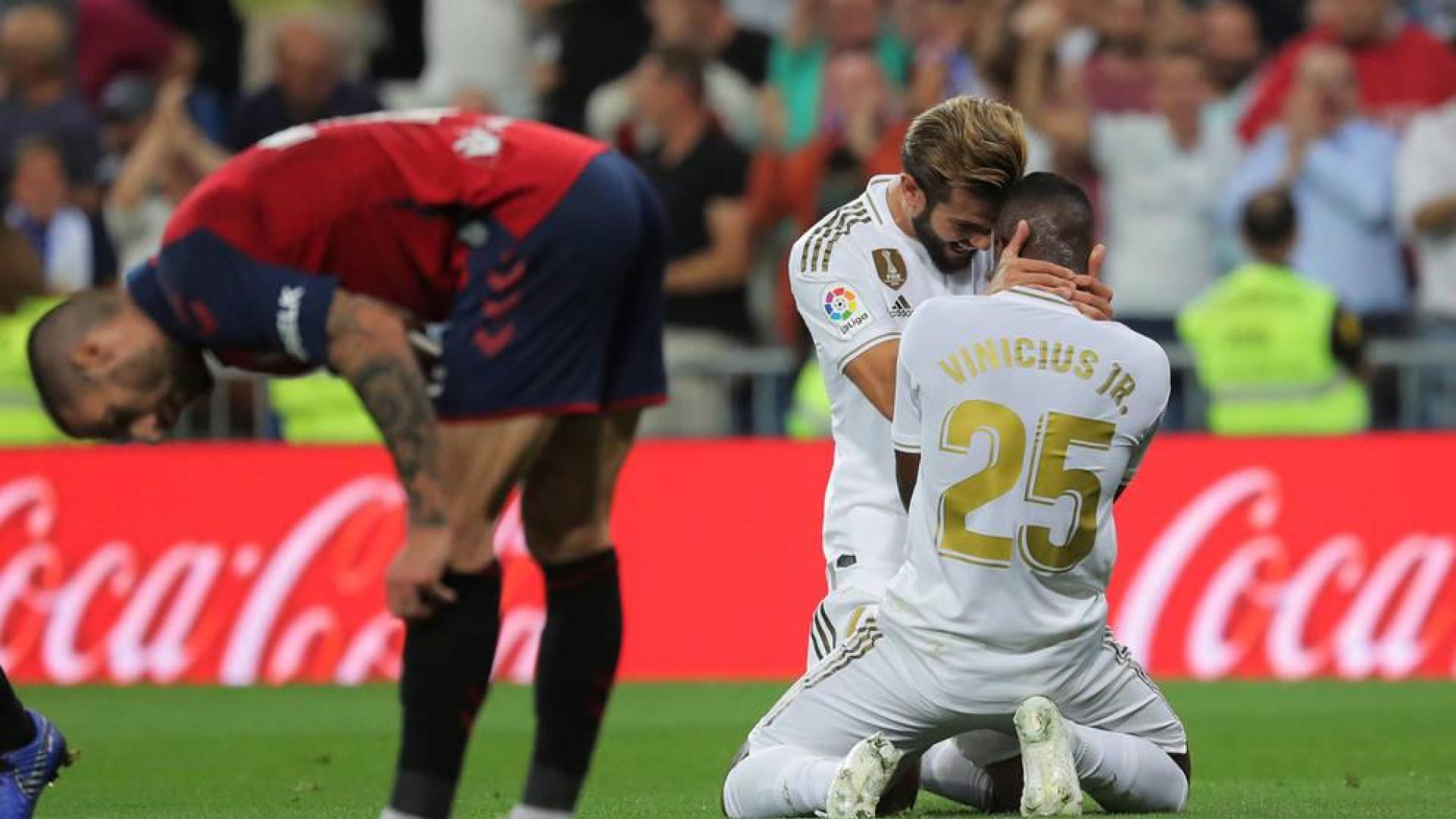 Vinícius lloró tras anotar el primer gol en el partido contra Osasuna