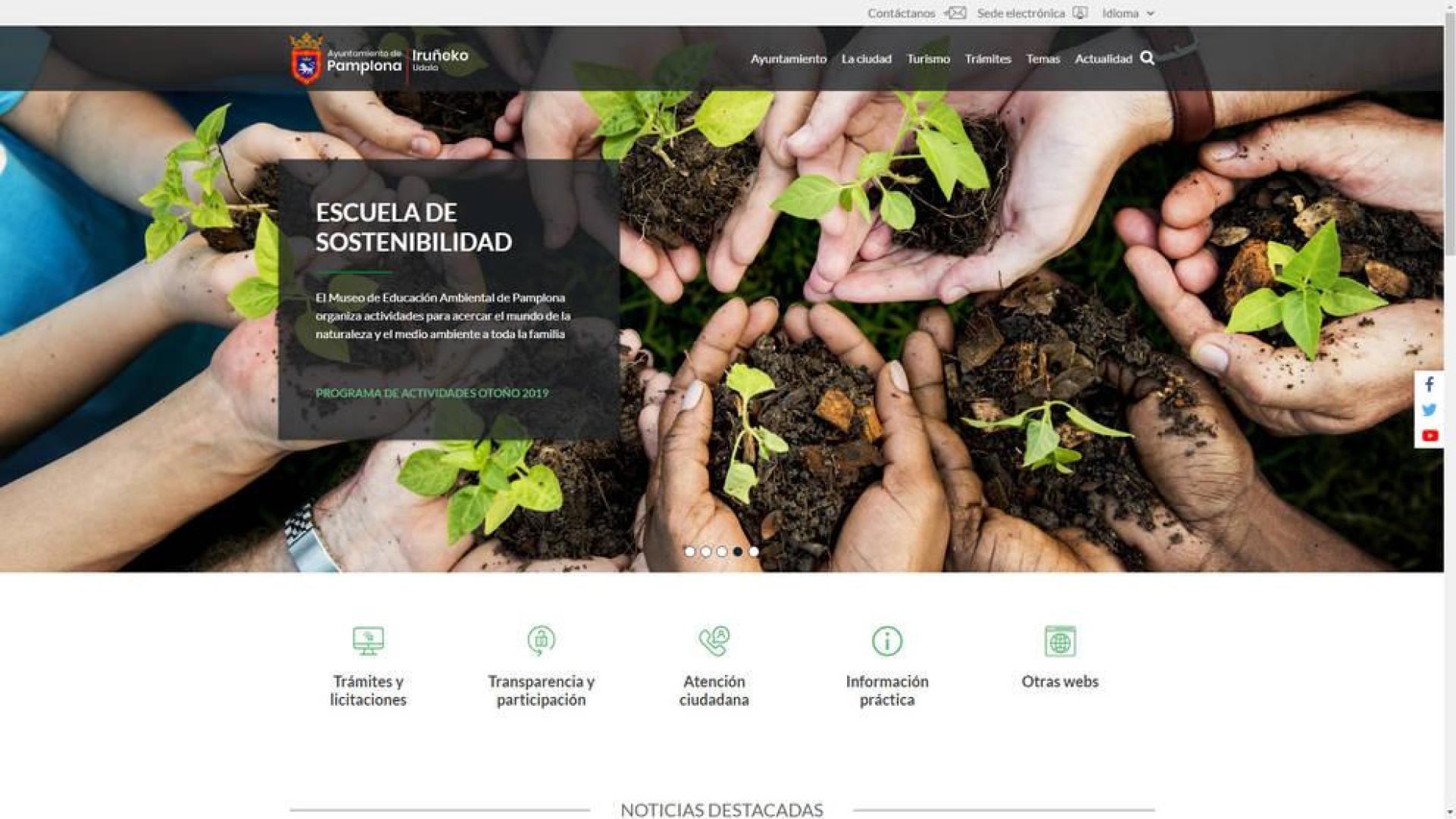 La web del Ayuntamiento de Pamplona se adaptará para cumplir en transparencia
