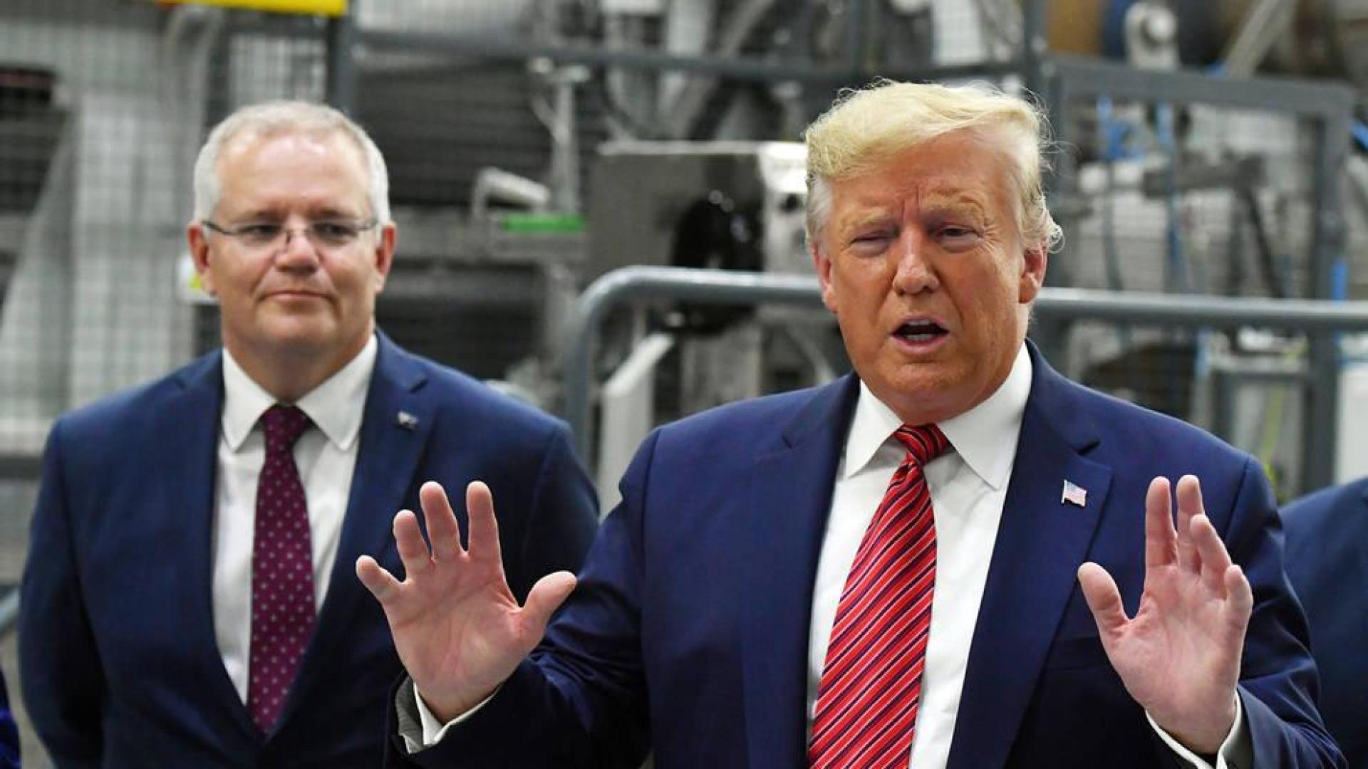 Donald Trump y el primer ministro australiano, Scott Morrison.
