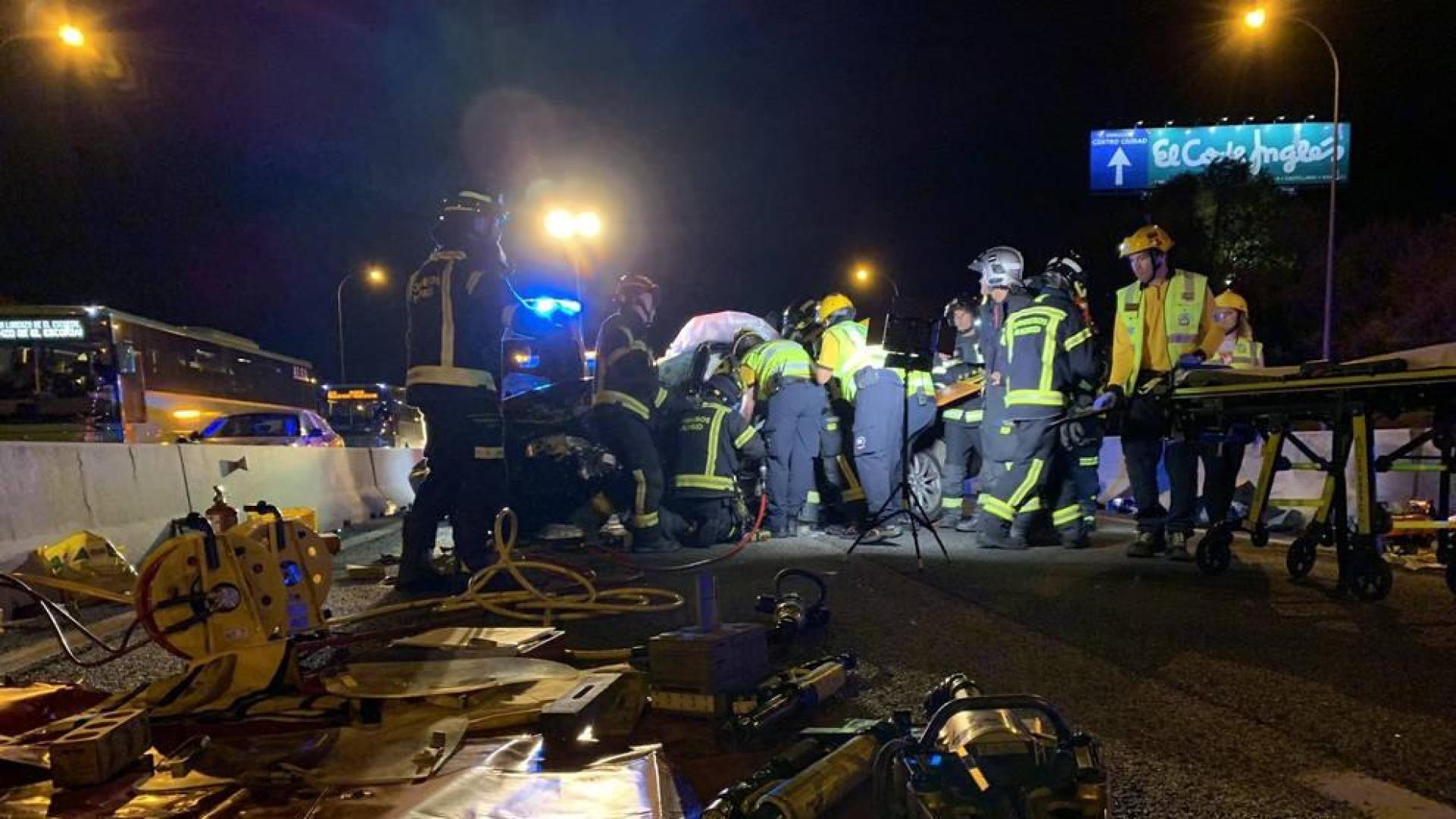 Un conductor de 76 años causa ocho heridos al circular en sentido contrario en Madrid