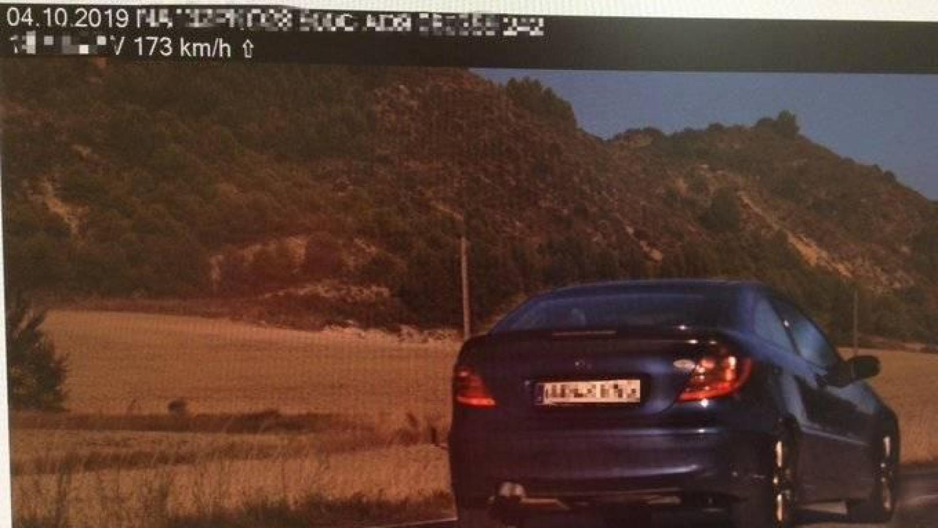 Multado un conductor de Tafalla por circular a 173 km/h