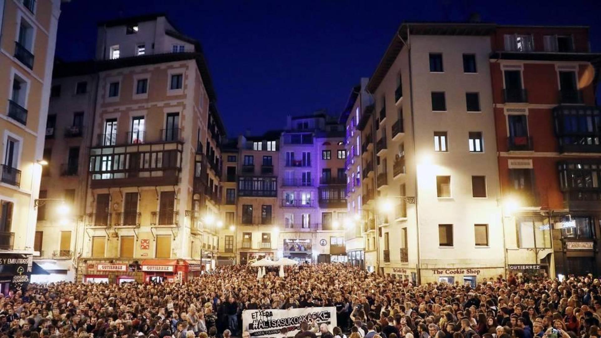 Una manifestación rechaza en Pamplona la sentencia del 'caso Alsasua'