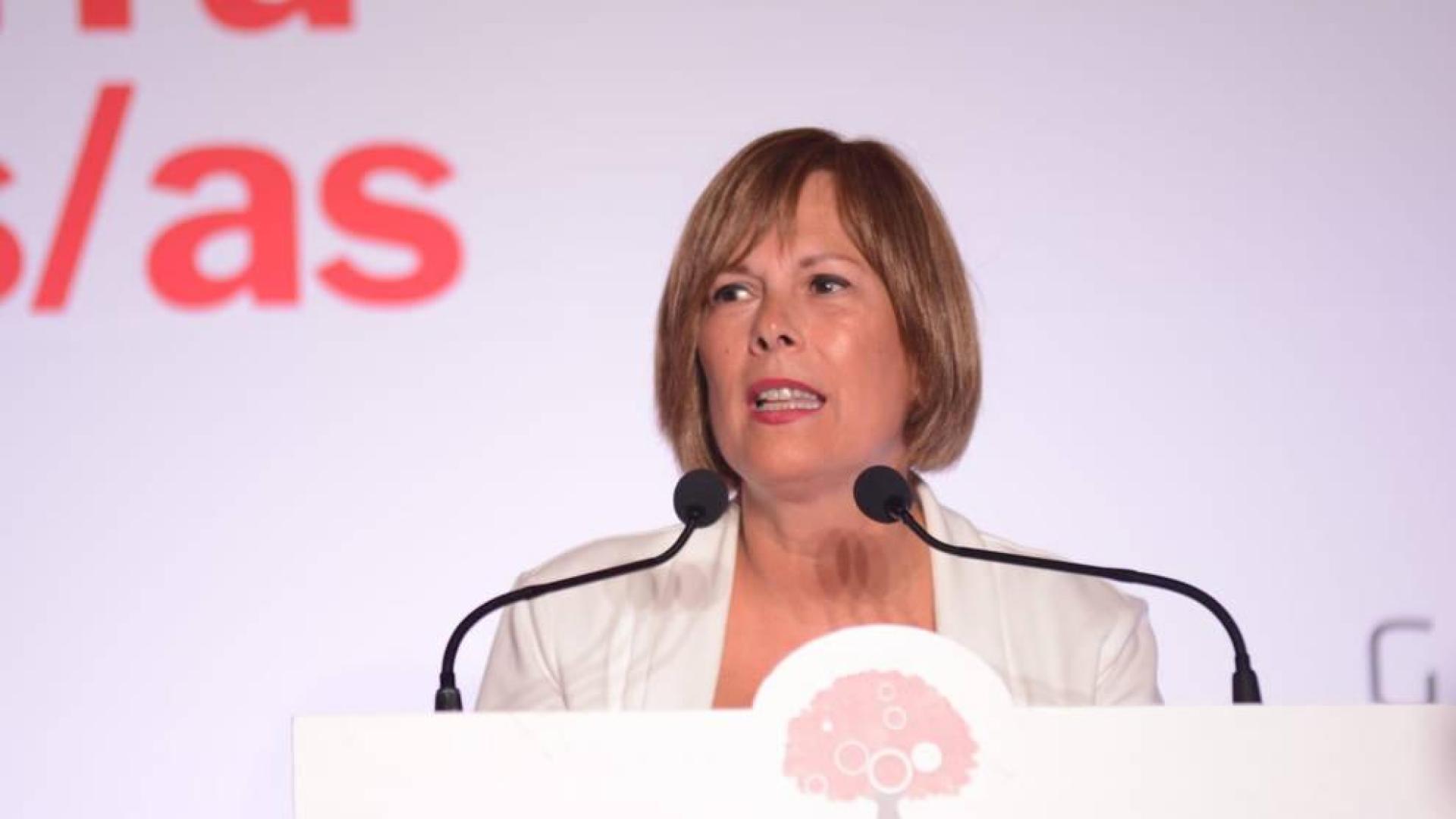 Uxue Barkos, en el acto de apertura del curso político de su partido, Geroa Bai.