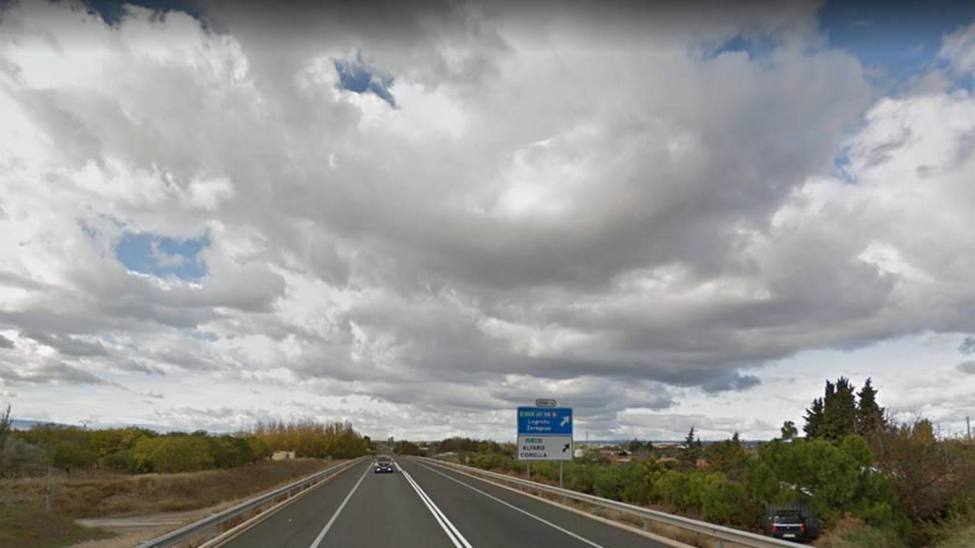 Imagen de un tramo de la carretera N-232, a la altura de Alfaro.