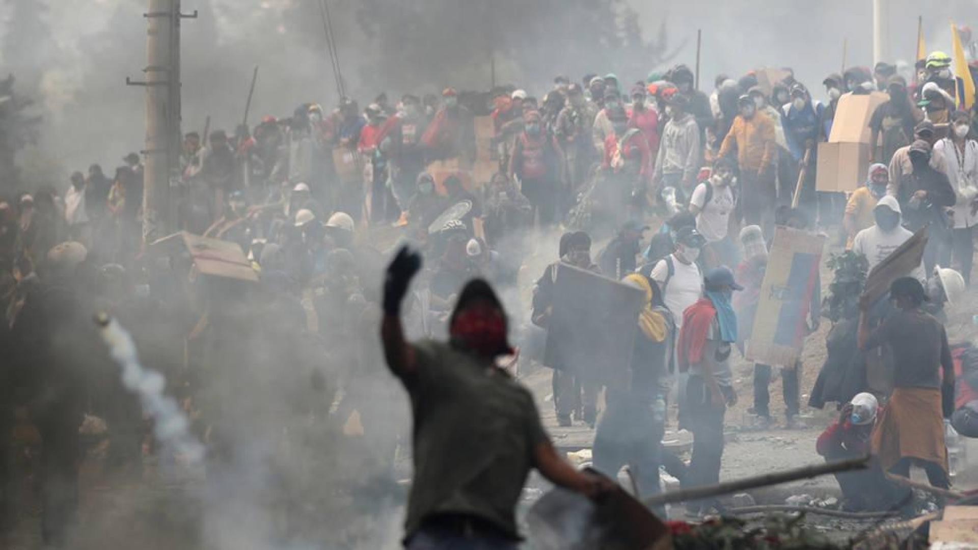 La Policía asume el control de la zona de protesta indígena en Ecuador
