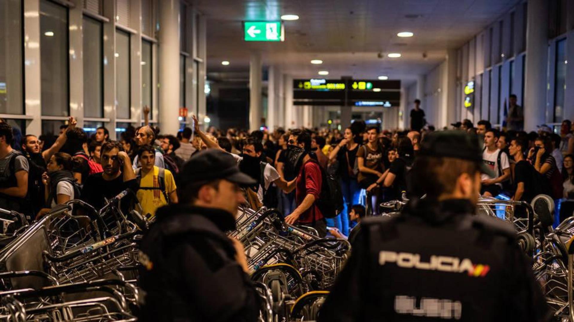 Uno de los heridos en las protestas de El Prat pierde un ojo