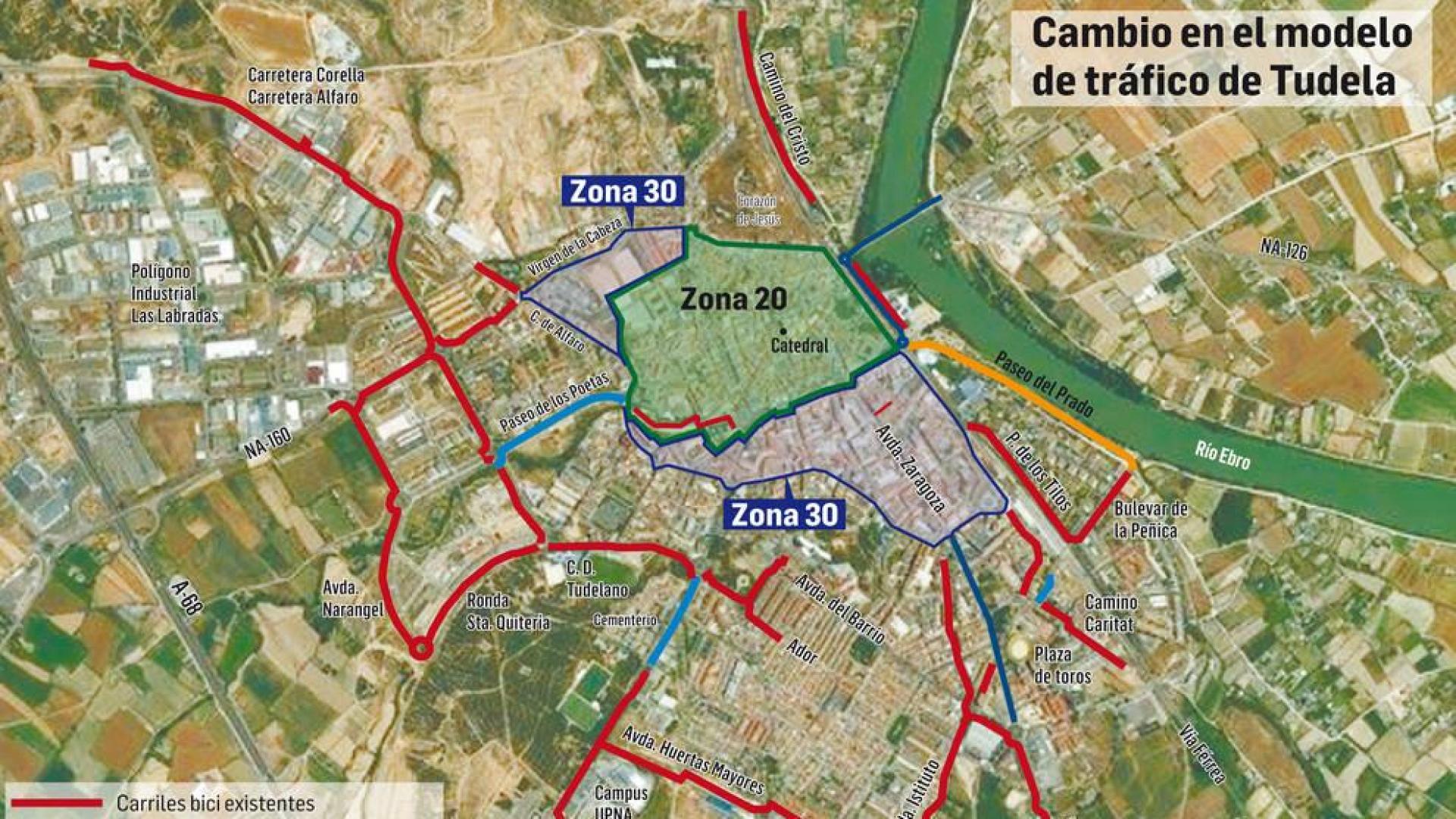 El nuevo mapa del tráfico de Tudela