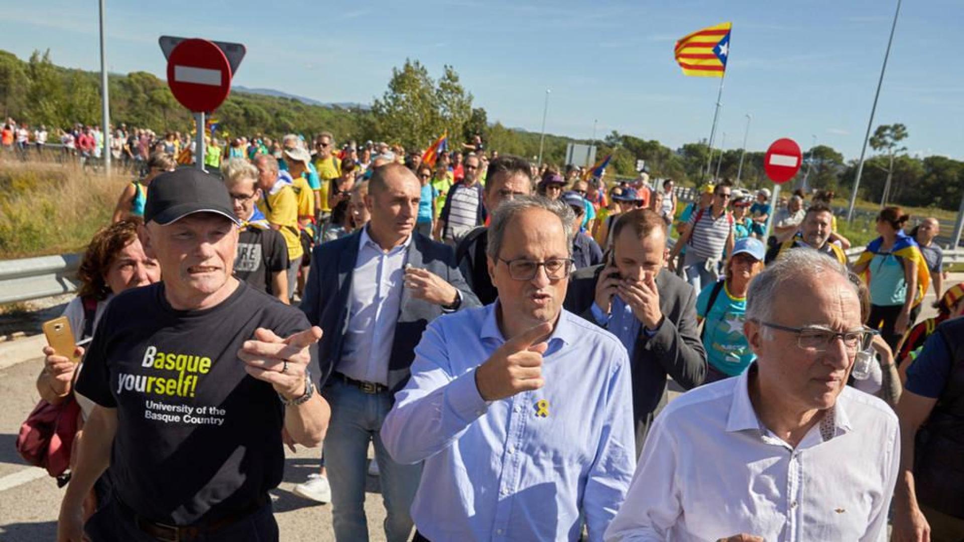 El independentismo inicia cinco marchas a pie contra la sentencia