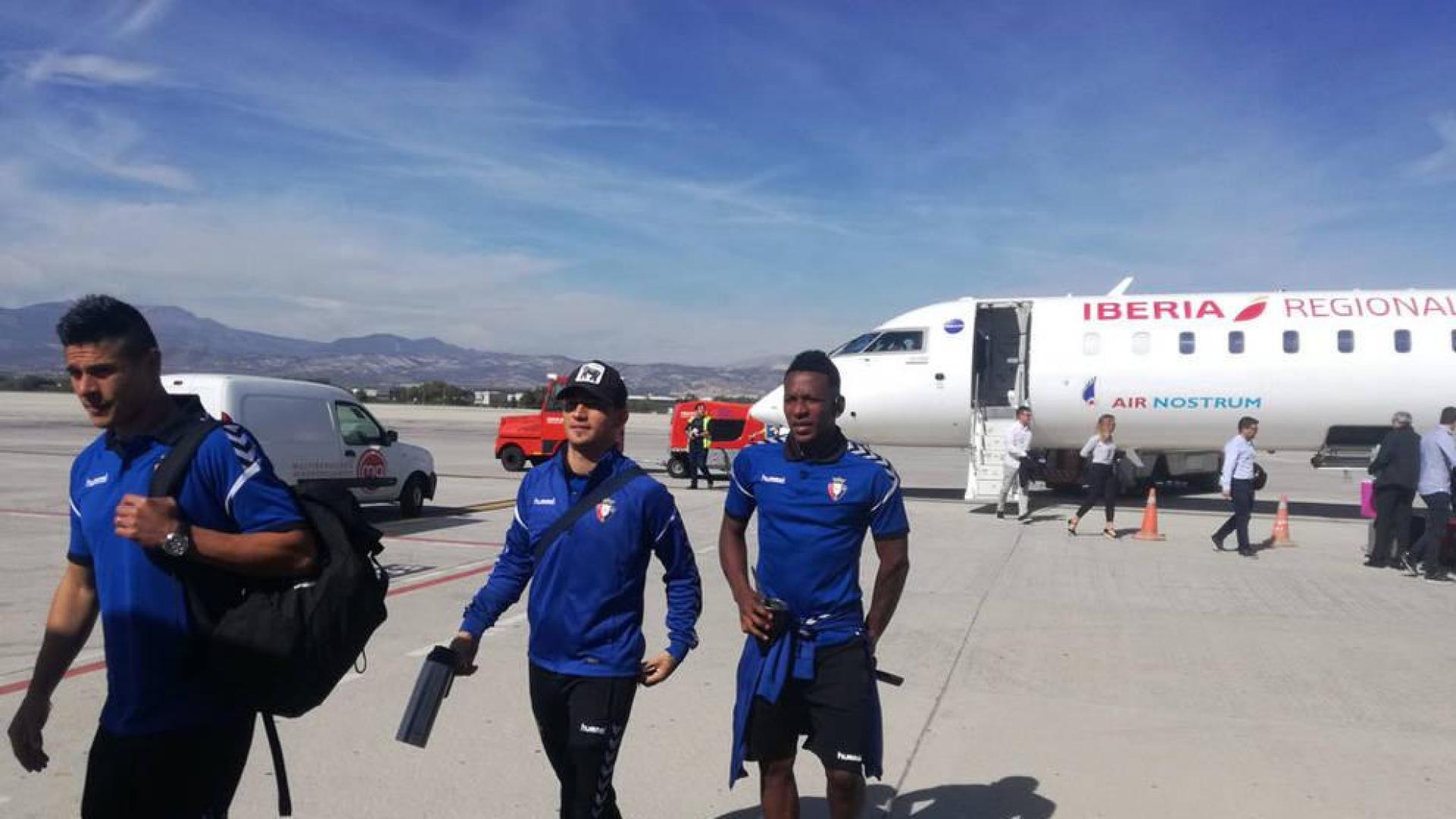 Osasuna llega a Granada a solo cinco horas del partido
