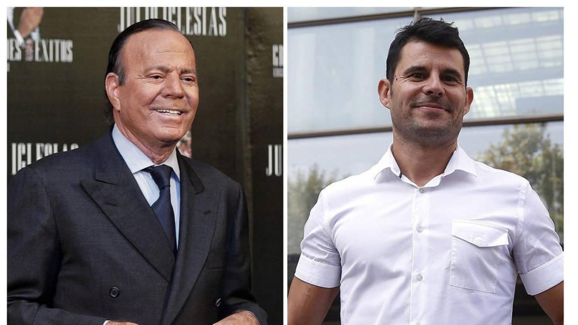 Combo de fotografías de Julio Iglesias y Javier Santos.