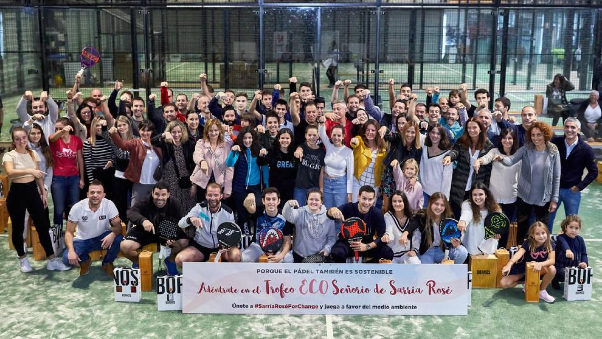 Los participantes en el Trofeo ECO Señorío de Sarría Rosé.