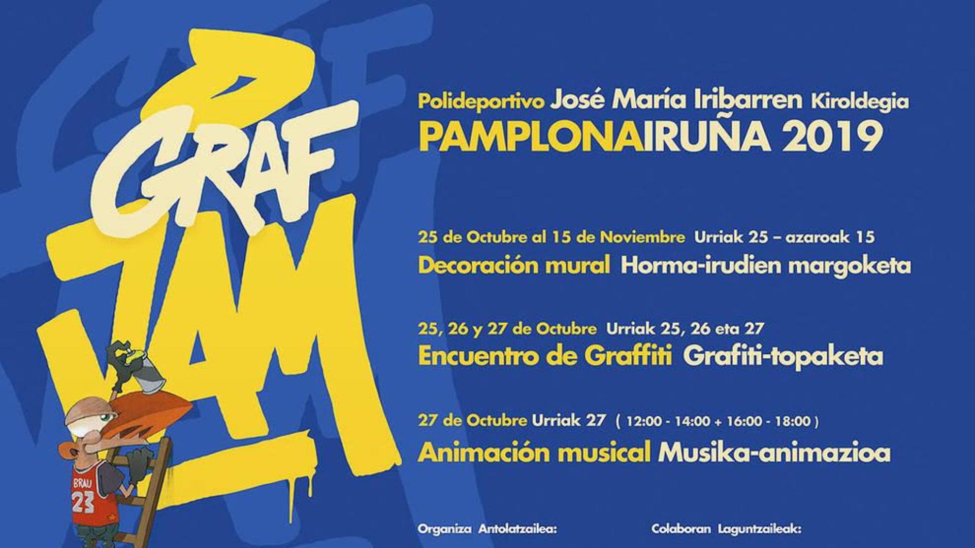 El mural de arte urbano más grande de Pamplona, en José María Iribarren